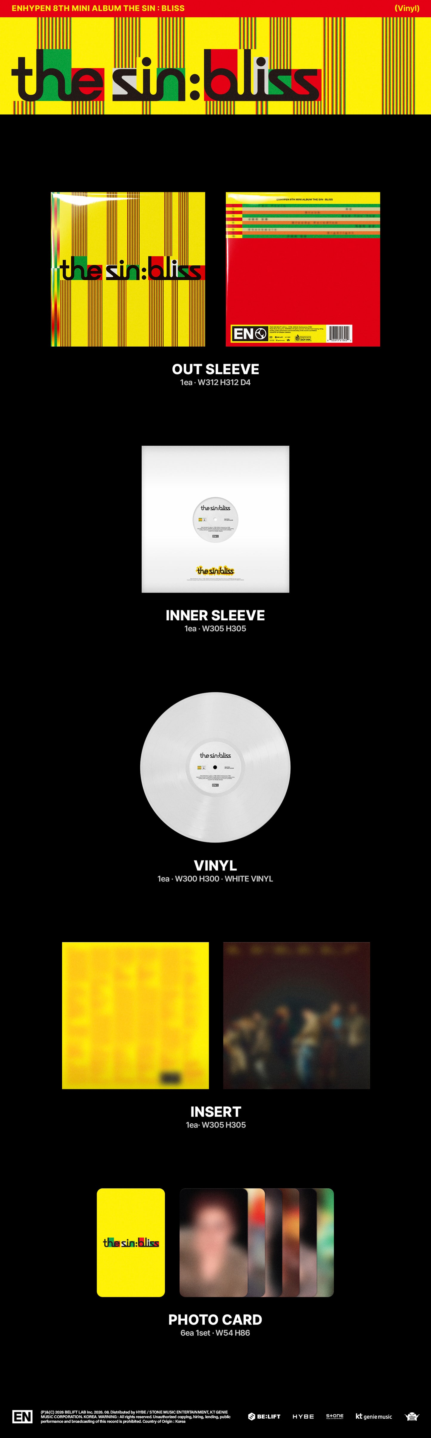 ⏰ENHYPEN - THE SIN : BLISS (Vinyl)
