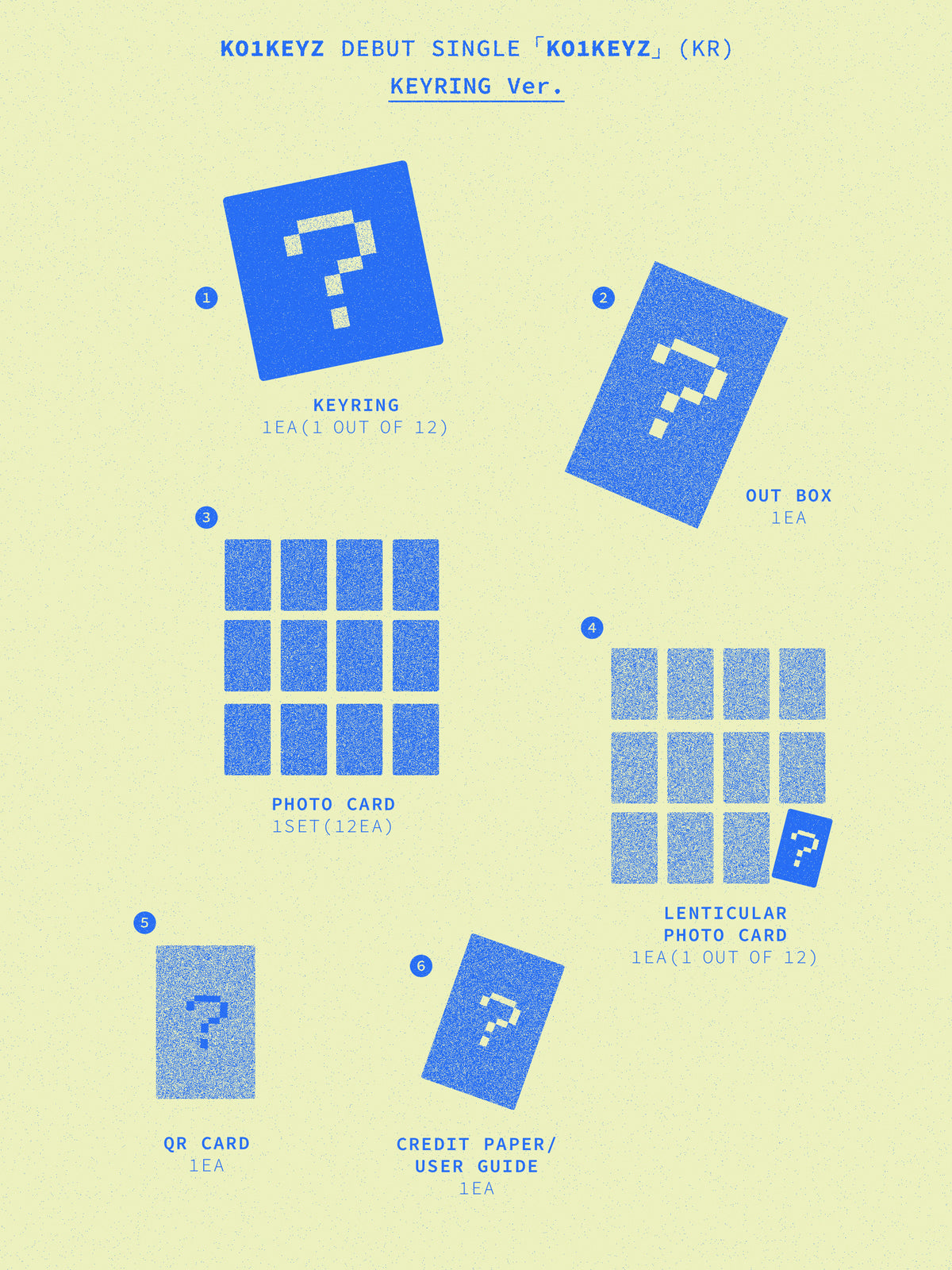 ⏰KO1KEYZ - DEBUT SINGLE 「KO1KEYZ」 (KR) (KEYRING Ver.)