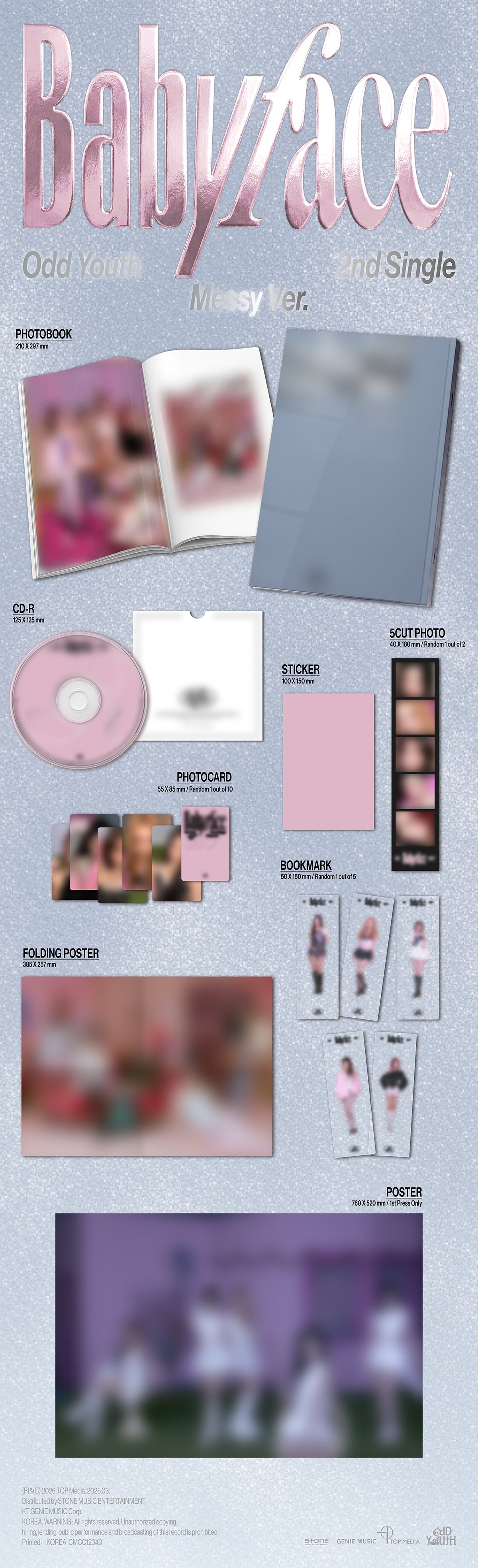 ODD YOUTH - 2nd Single Babyface (photobook ver.)random