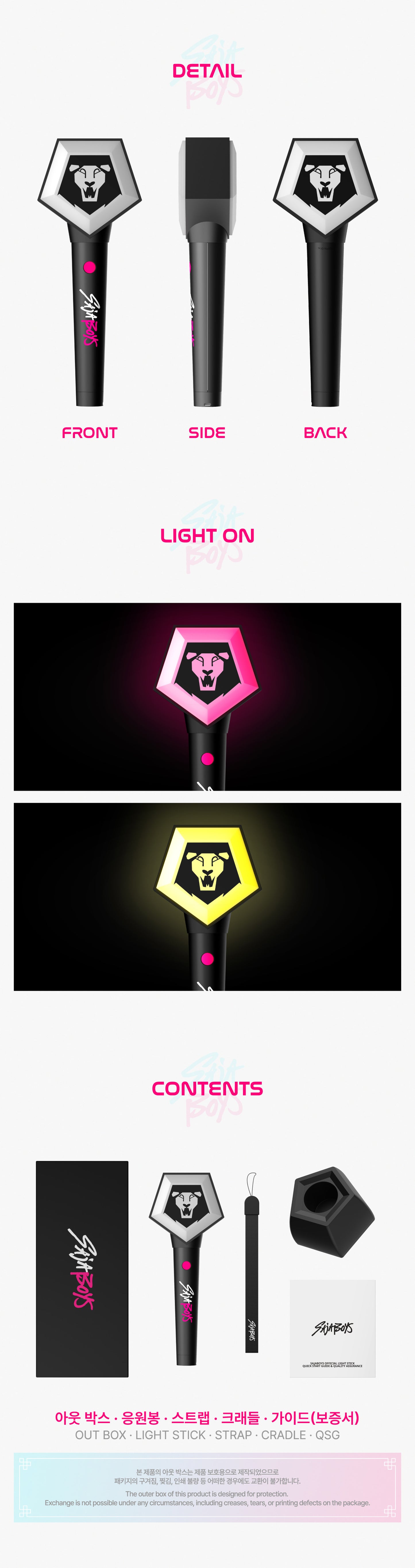 KPOP DEMON HUNTERS - SAJA BOYS OFFICIAL LIGHT STICK