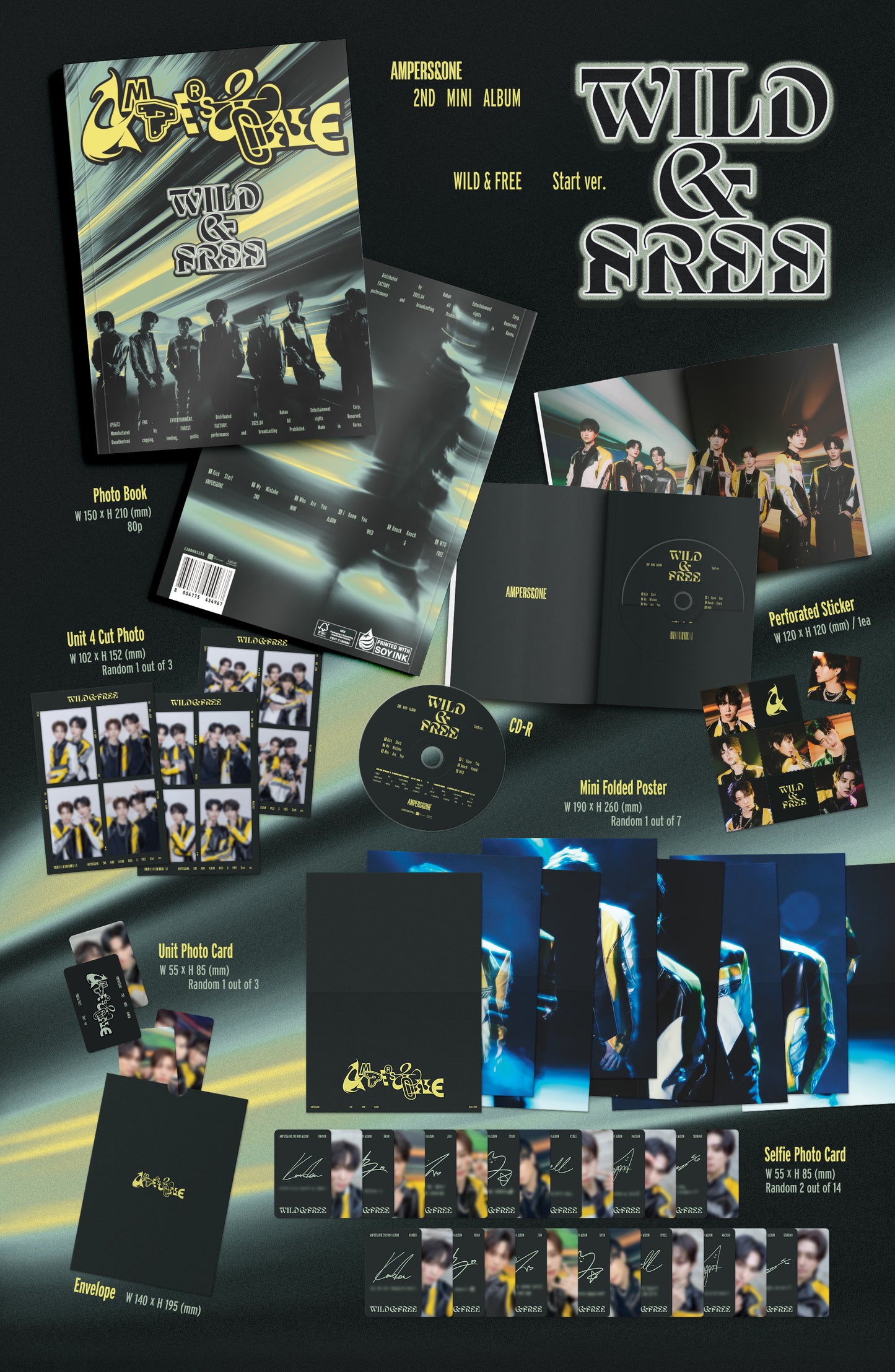 đźš—AMPERSONE - 2nd MINI ALBUM Start Ver./WILD&FREE(CD)
