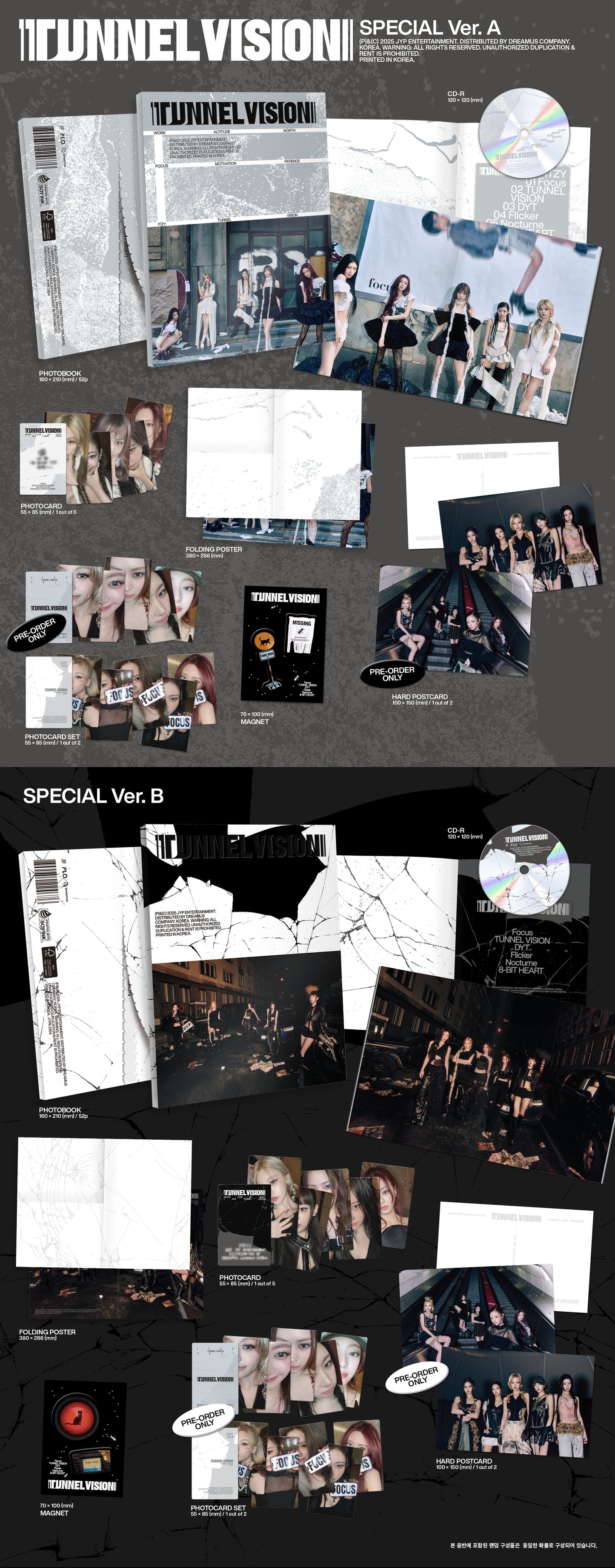 🚗ITZY - TUNNEL VISION SPECIAL Ver. (A/B Ver.)random