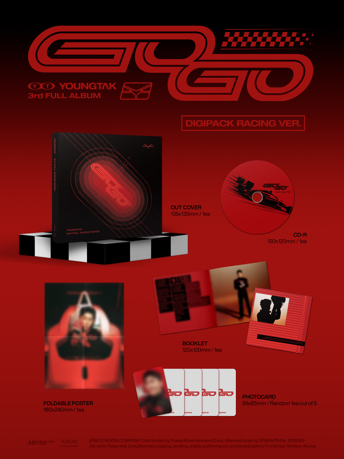 YOUNGTAK - 3rd Full Album [GOGO] (DIGIPACK RACING VER.）