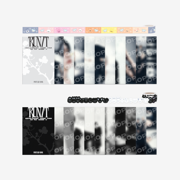 ⏰Stray Kids - 2026 World Tour [RUN IT] MD - POSTCARD BOOK & ROLL STICKER SET