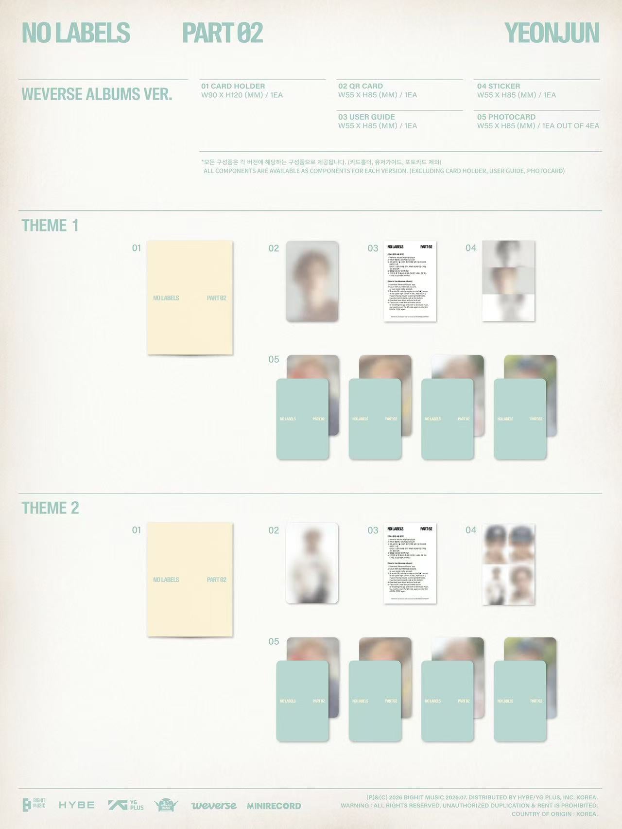 YEONJUN - [NO LABELS: PART 02] (Weverse Albums ver.)random