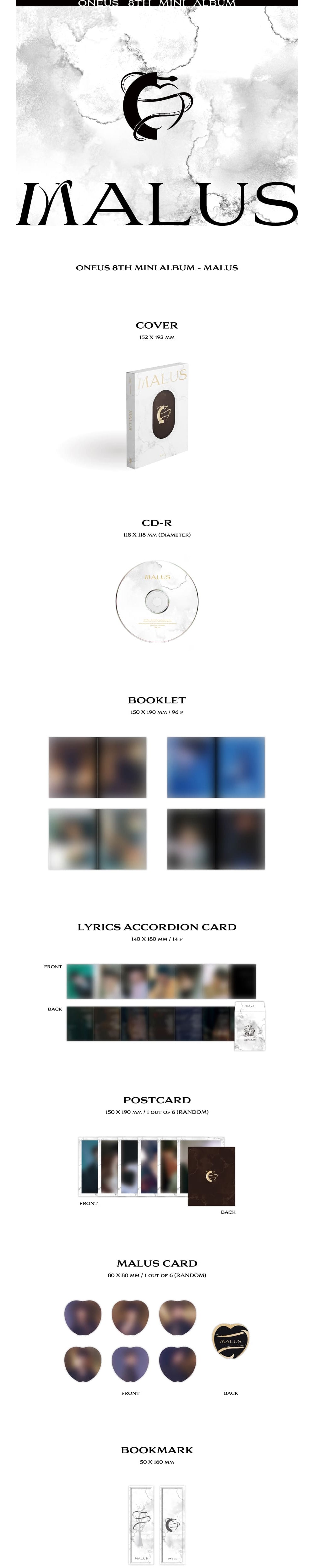 🚗ONEUS - 8TH MINI ALBUM [MALUS] (EDEN ver.)random