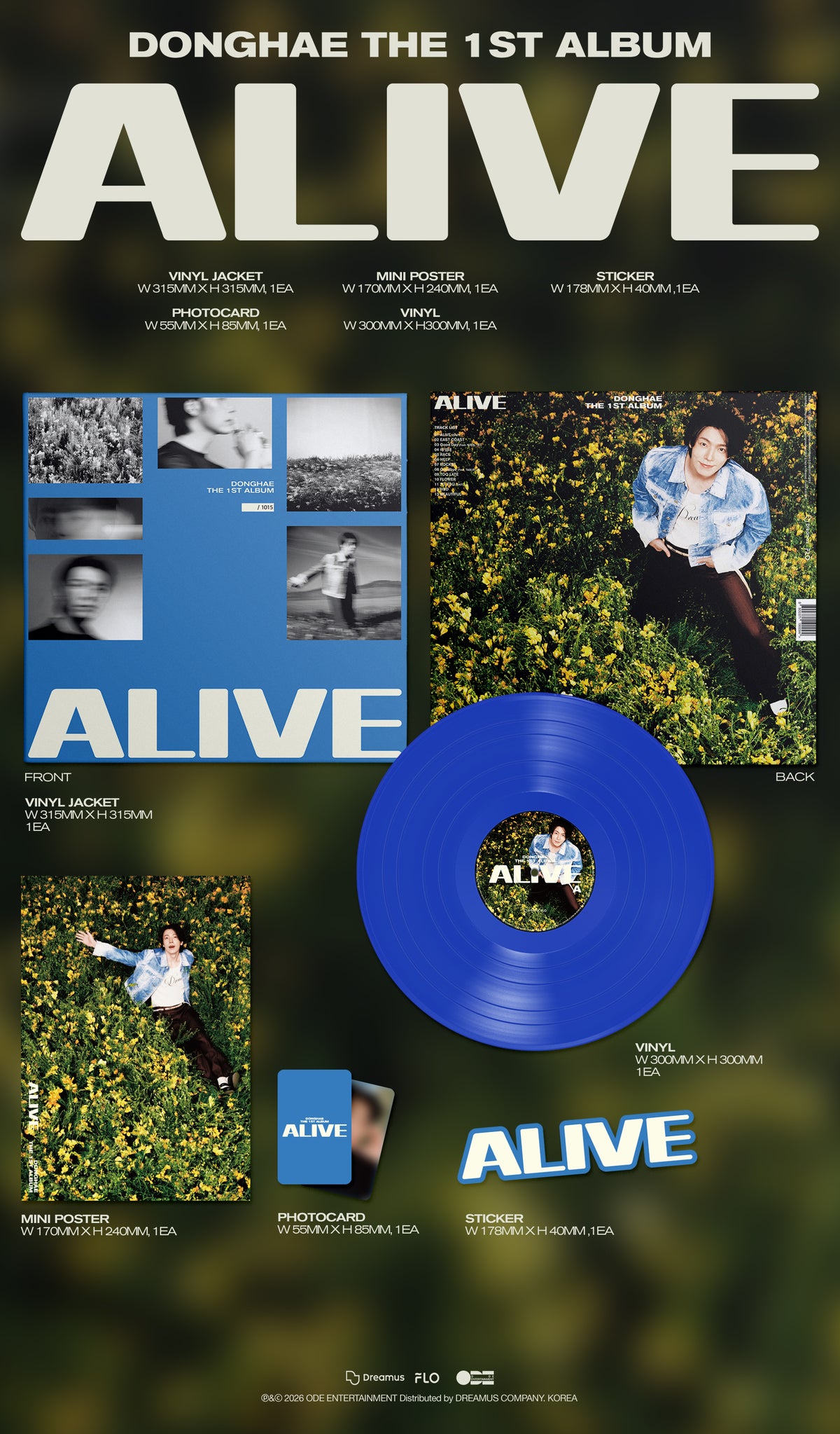 ⏰DONGHAE - THE 1ST ALBUM [ALIVE] (LP Ver.)