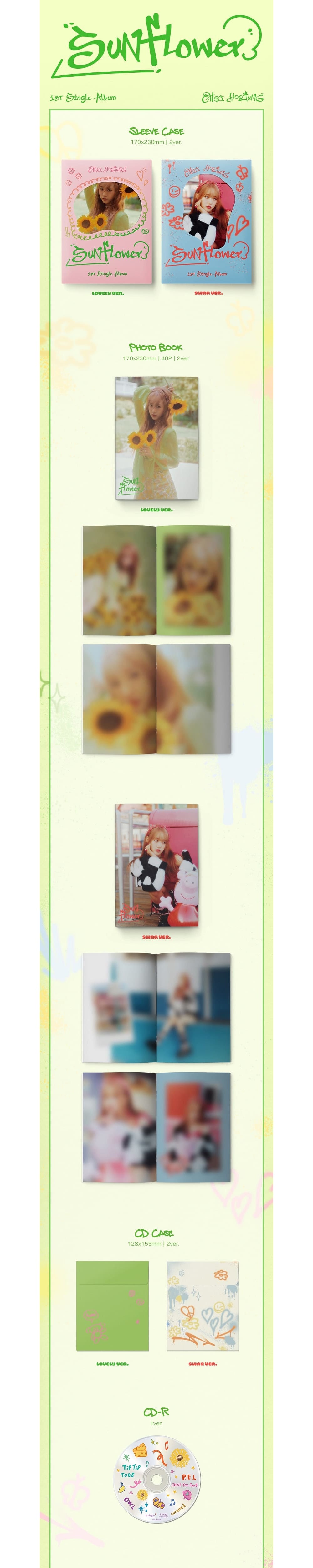 🚗CHOI YOO JUNG - 1ST SINGLE ALBUM [Sunflower]