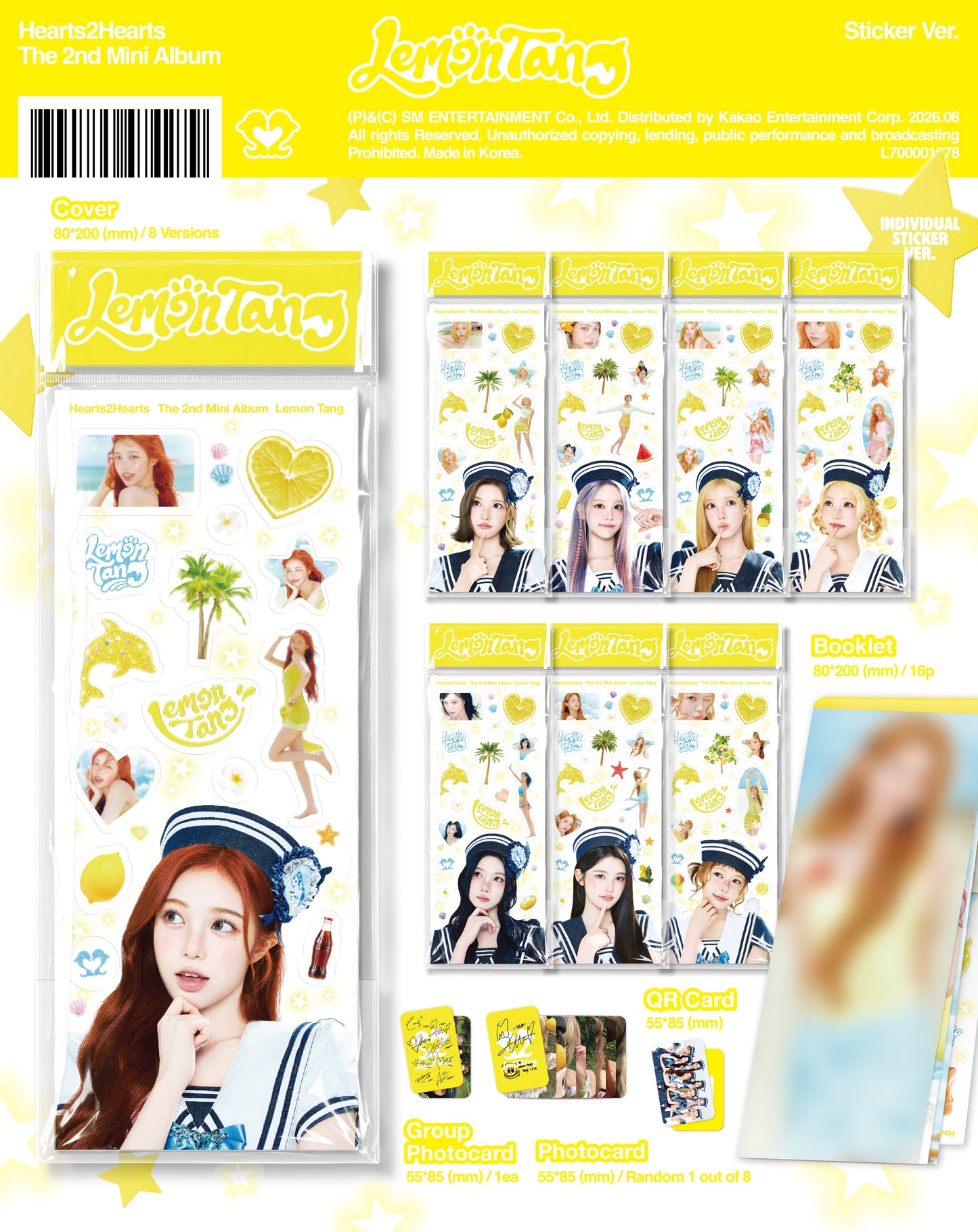Hearts2Hearts - 2ND MINI ALBUM [Lemon Tang] (Sticker Ver.)
