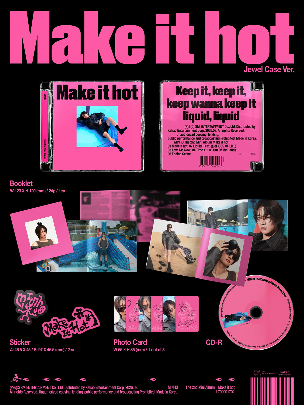 MINHO - The 2nd Mini Album [Make it hot] (Jewel Case Ver.)