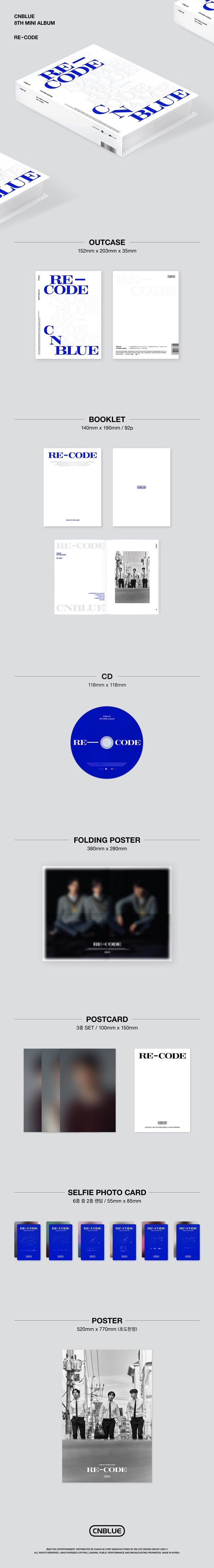 🚗CNBLUE - 8TH MINI ALBUM [RE-CODE][(Standard ver.)