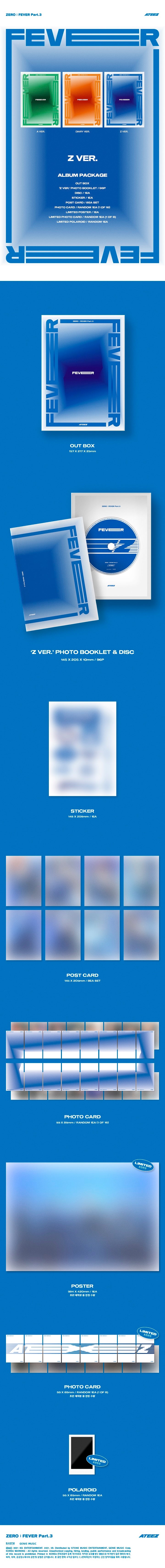 🚗ATEEZ - 7TH MINI ALBUM [ZERO : FEVER Part.3]