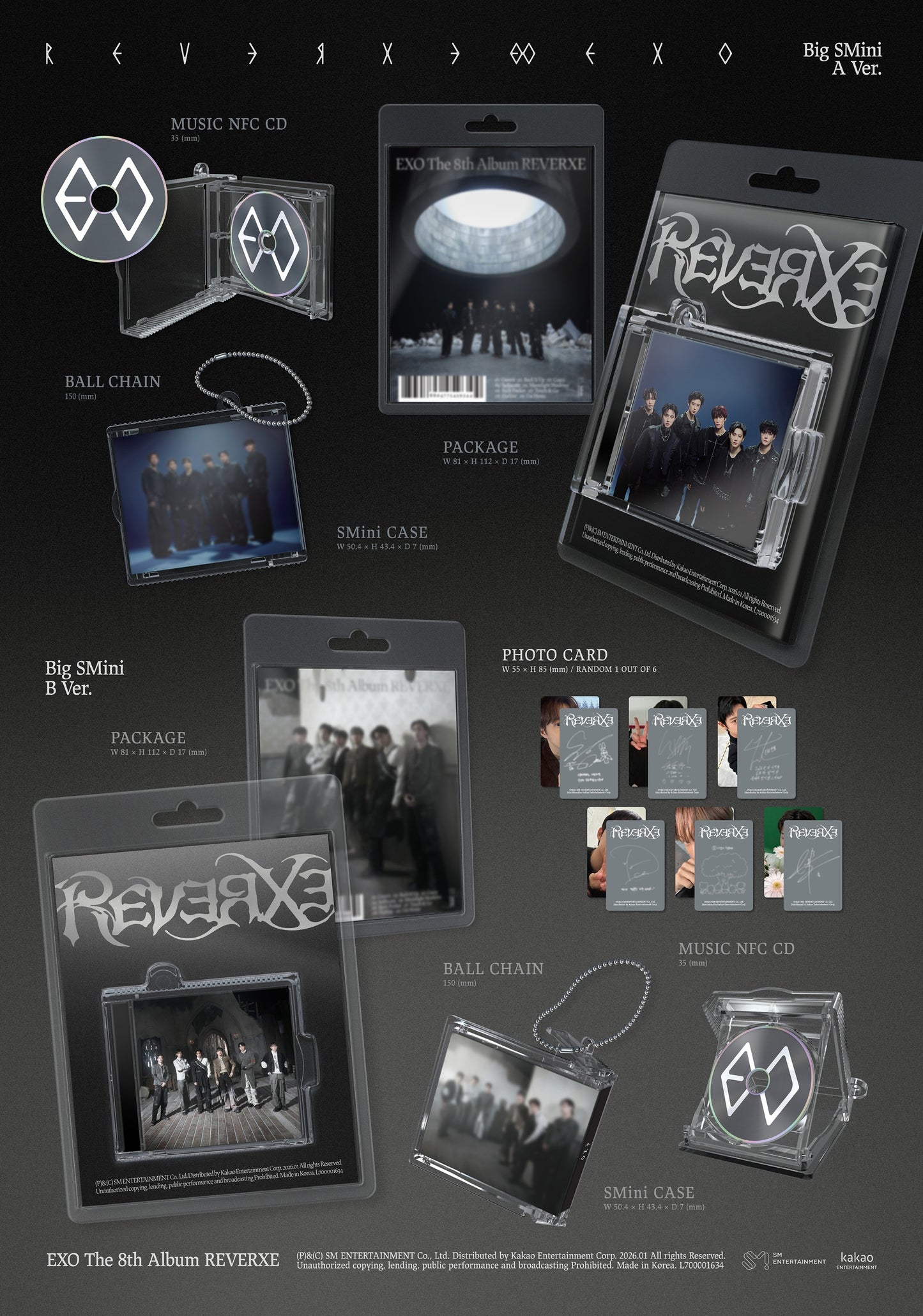 EXO - 8TH MINI ALBUM [REVERXE] (Big SMini Ver.)