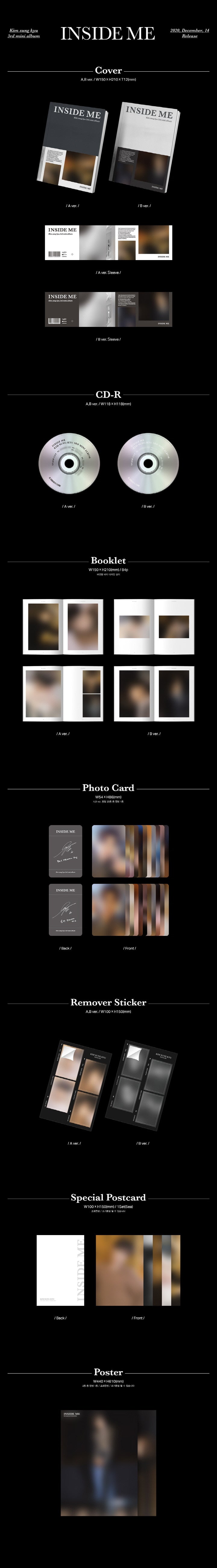 🚗KIM SUNG KYU - 3RD MINI ALBUM [INSIDE ME]