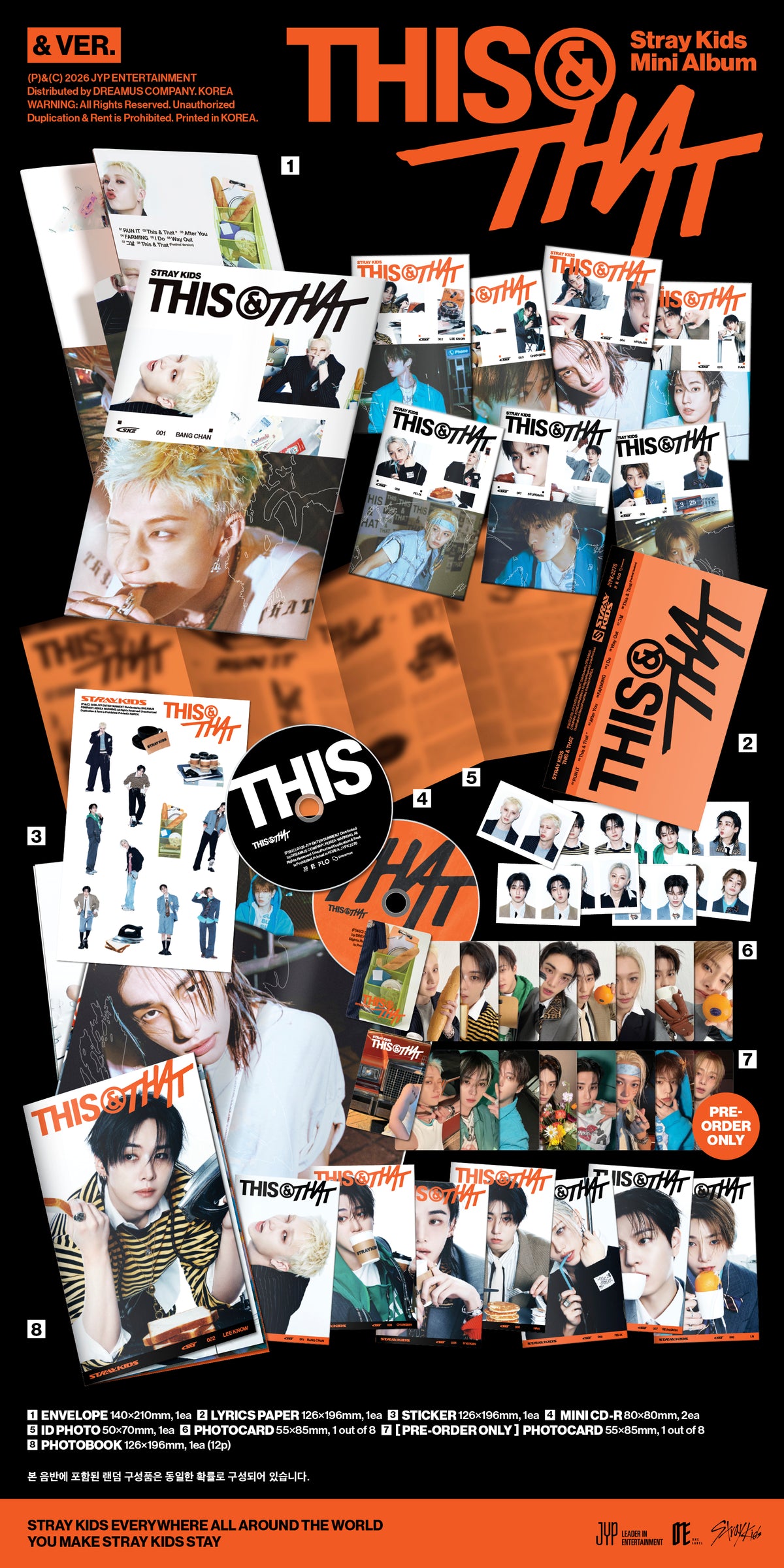 🚗[pre-order gifts included]Stray Kids - Mini Album[THIS & THAT]  (& VER.)