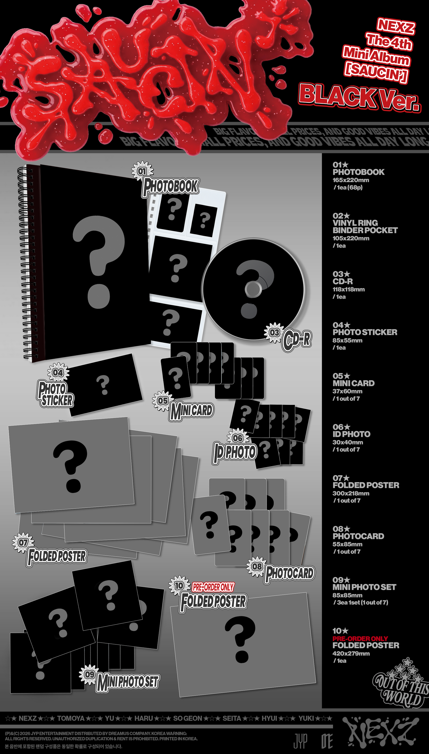⏰NEXZ - The 4th Mini Album [SAUCIN] Random
