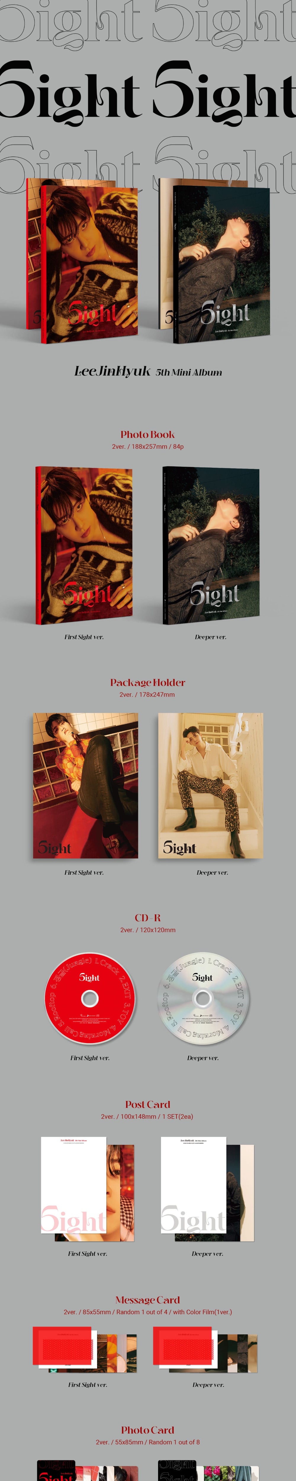 🚗LEEJINHYUK - 5TH MINI ALBUM [5ight]random