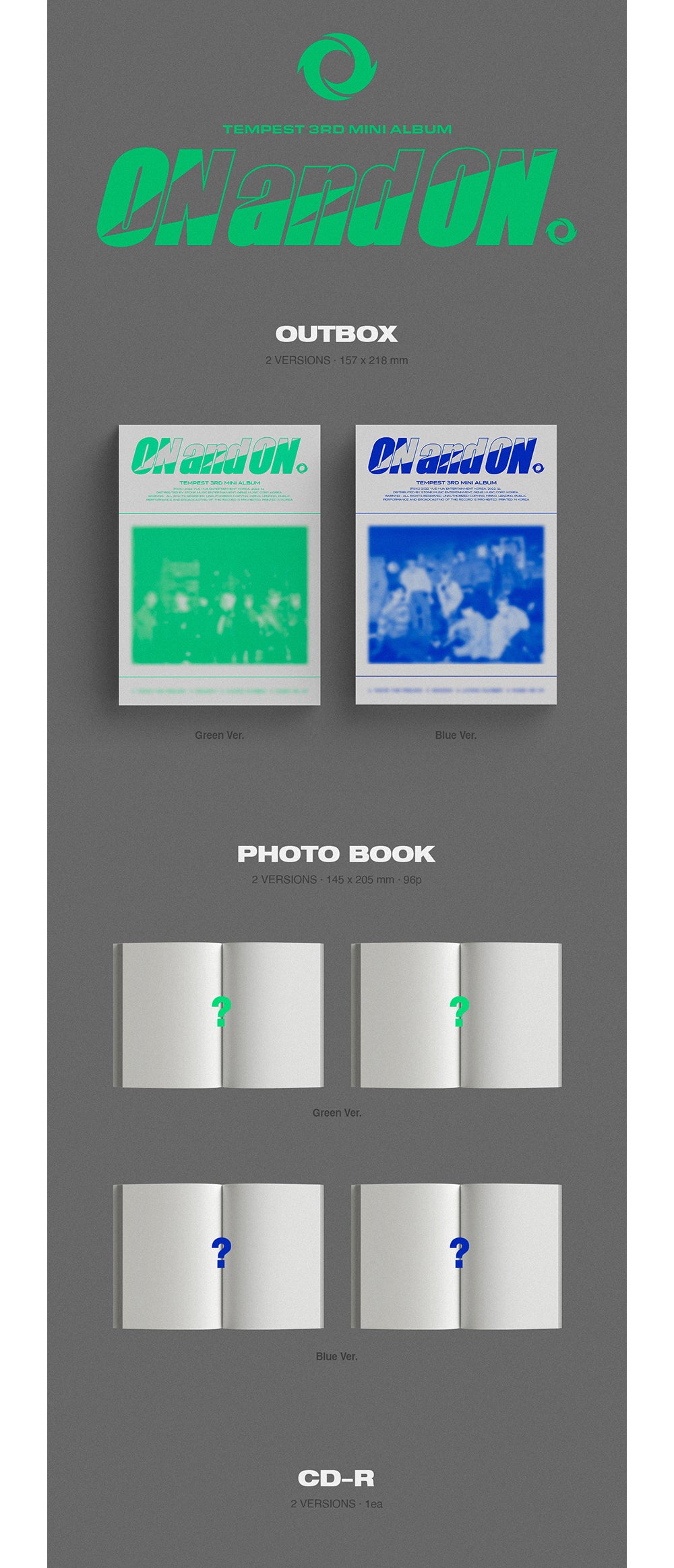 🚗TEMPEST - 3RD MINI ALBUM [ON and ON]random