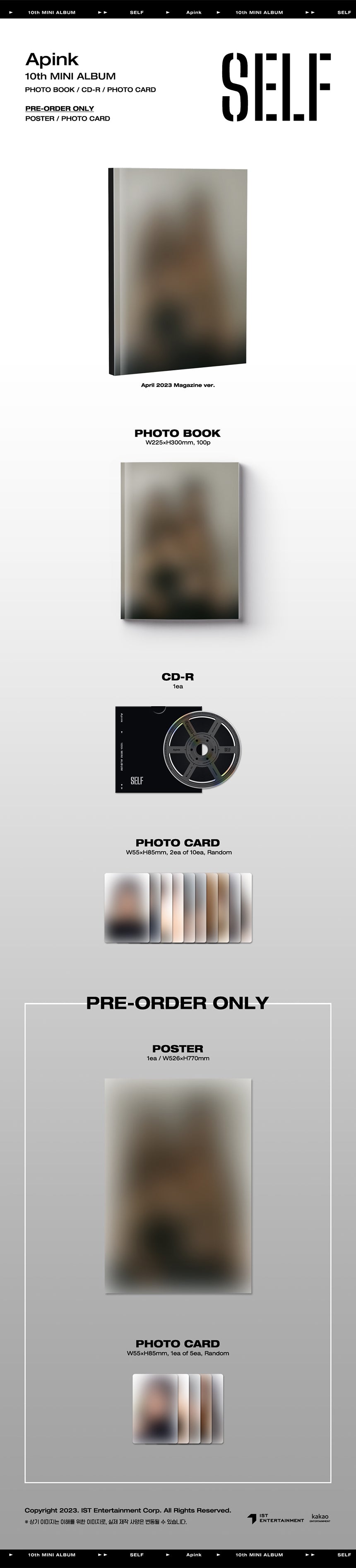 🚗APINK - 10TH MINI ALBUM [SELF]random