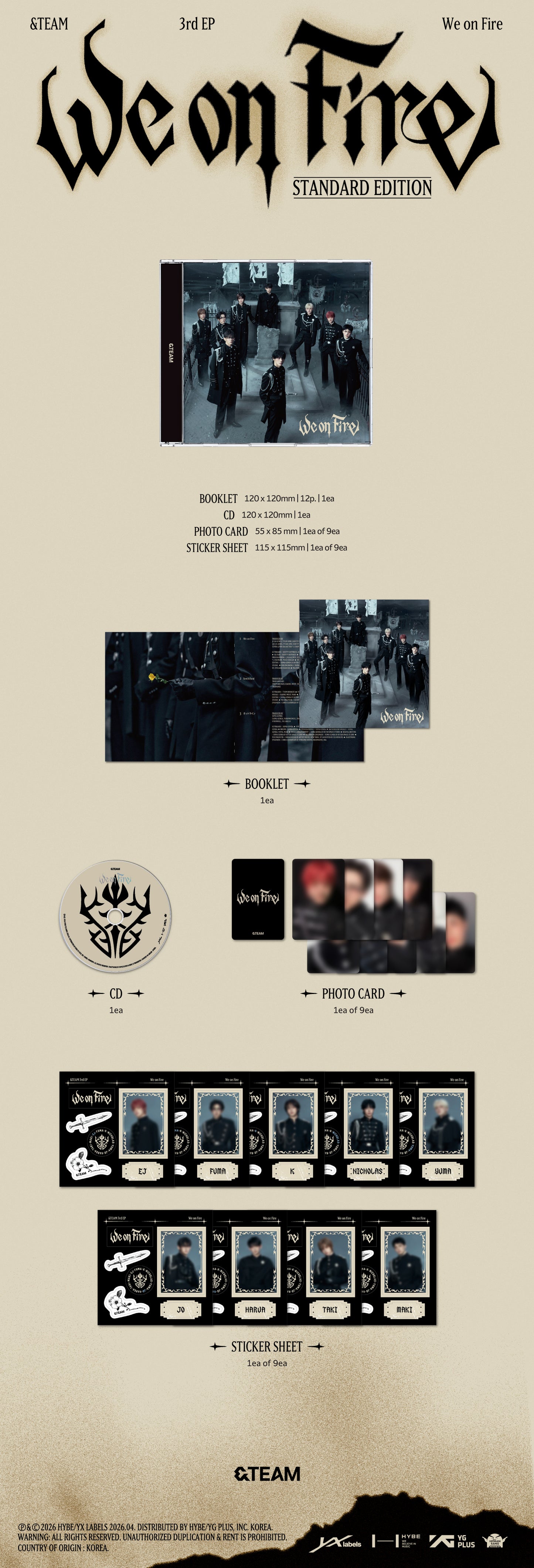 🚗&TEAM - 3rd EP[We on Fire](STANDARD EDITION)