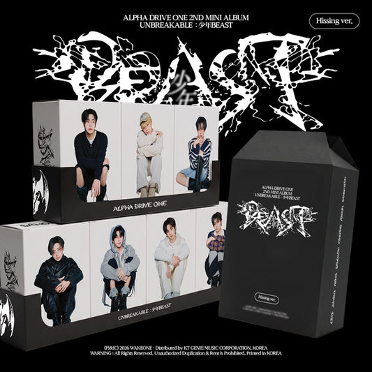🚗ALPHA DRIVE ONE - 2nd Mini Album [UNBREAKABLE : 少年BEAST] (Hissing Ver.)