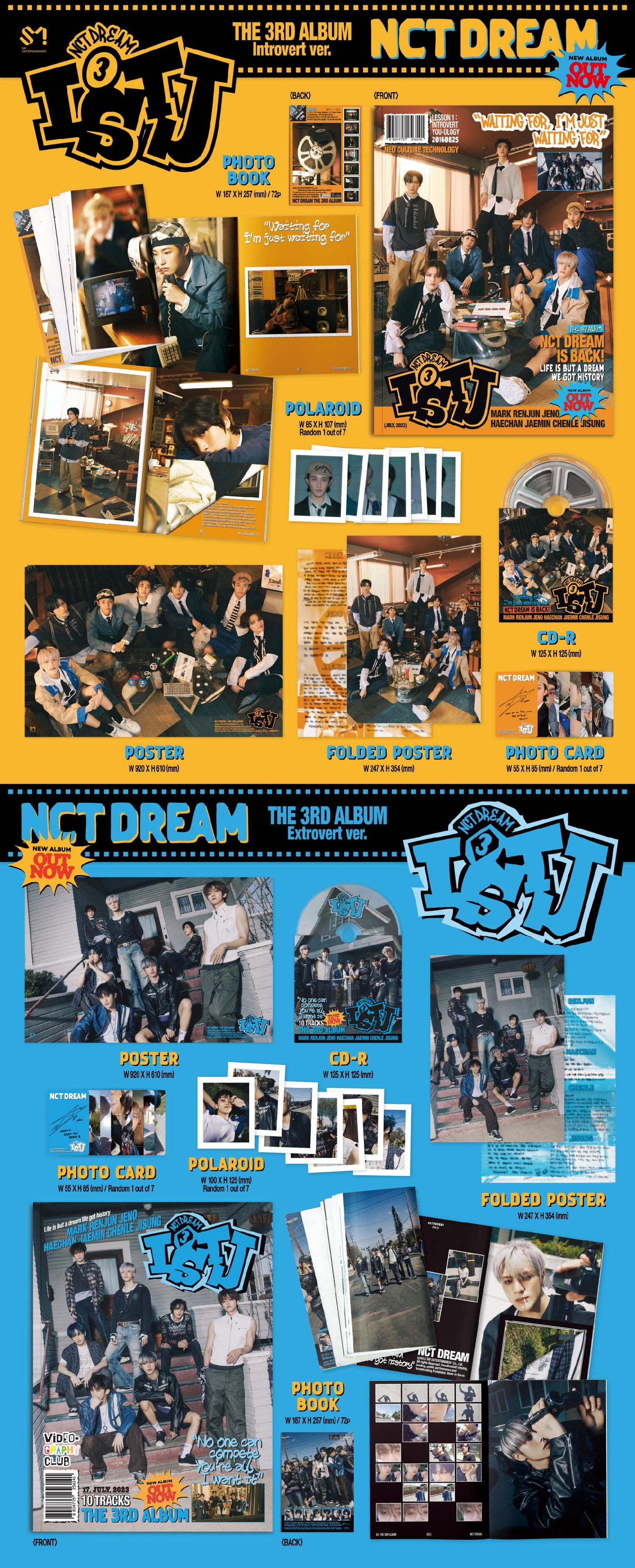 🚗NCT DREAM - 3RD FULL ALBUM [ISTJ] (Photobook Ver.)random