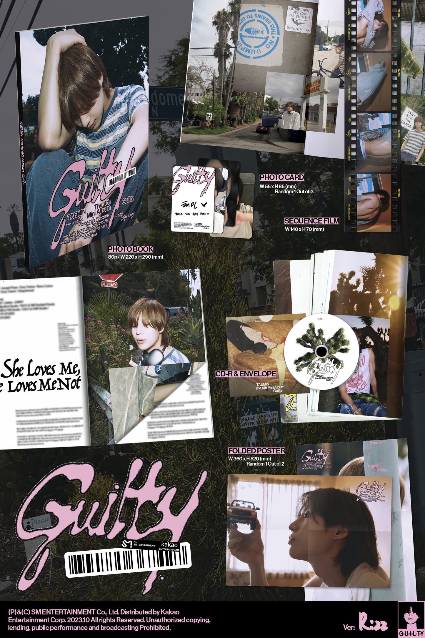 🚗TAEMIN - 4TH MINI ALBUM [Guilty] (Photo Book Ver.)random