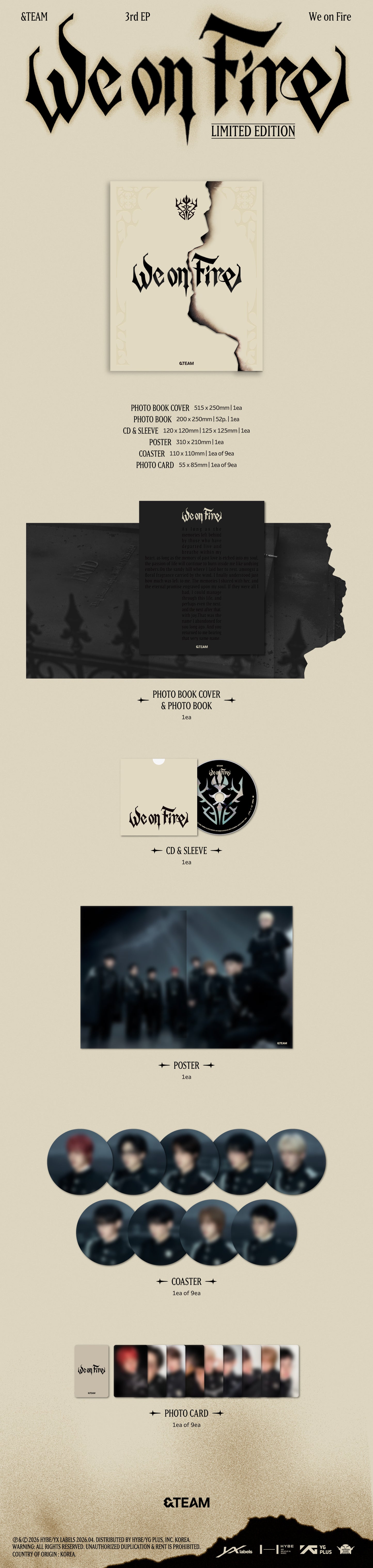 &TEAM - 3rd EP[We on Fire] (LIMITED EDITION)
