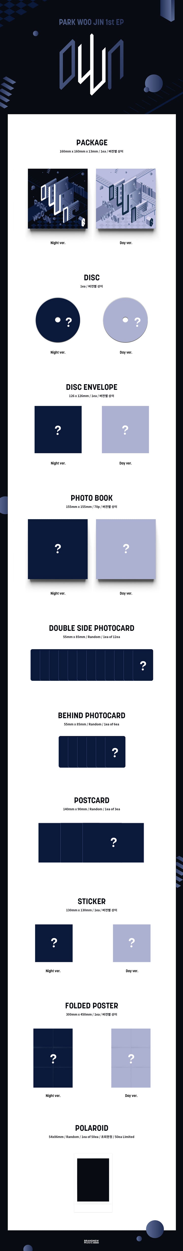 🚗PARK WOOJIN(AB6IX) - 1ST EP ALBUM [oWn]