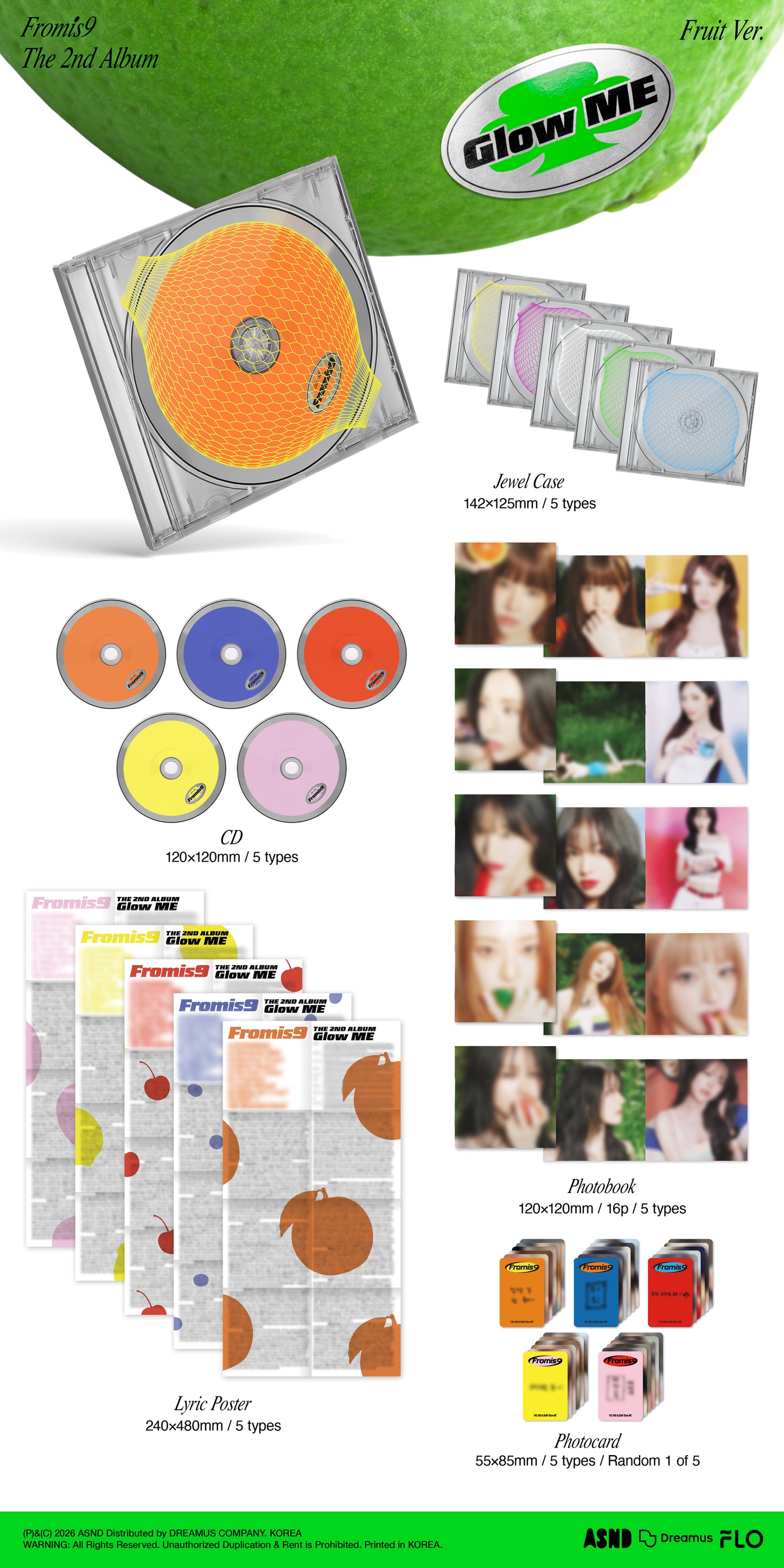 ⏰fromis_9 - The 2nd Album[Glow ME](Fruit Ver.)