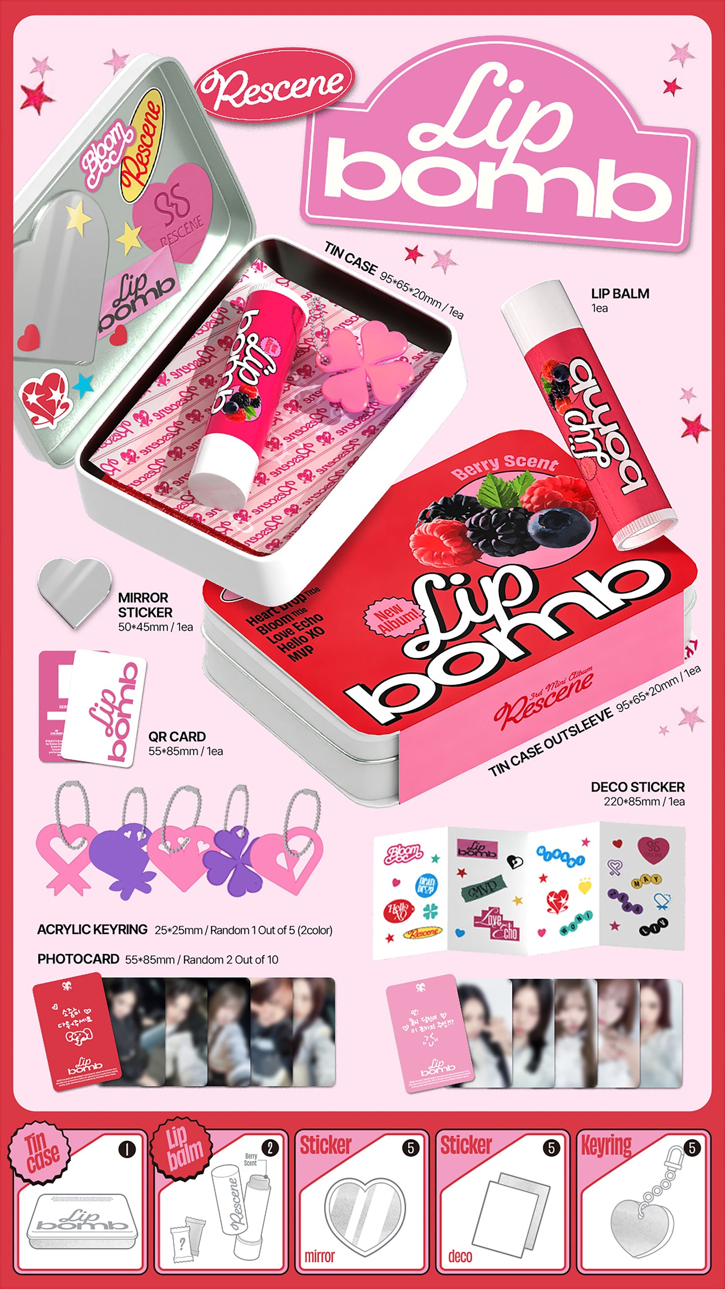 RESCENE - The 3rd Mini Album [lip bomb] (QR) (lip balm ver.)random