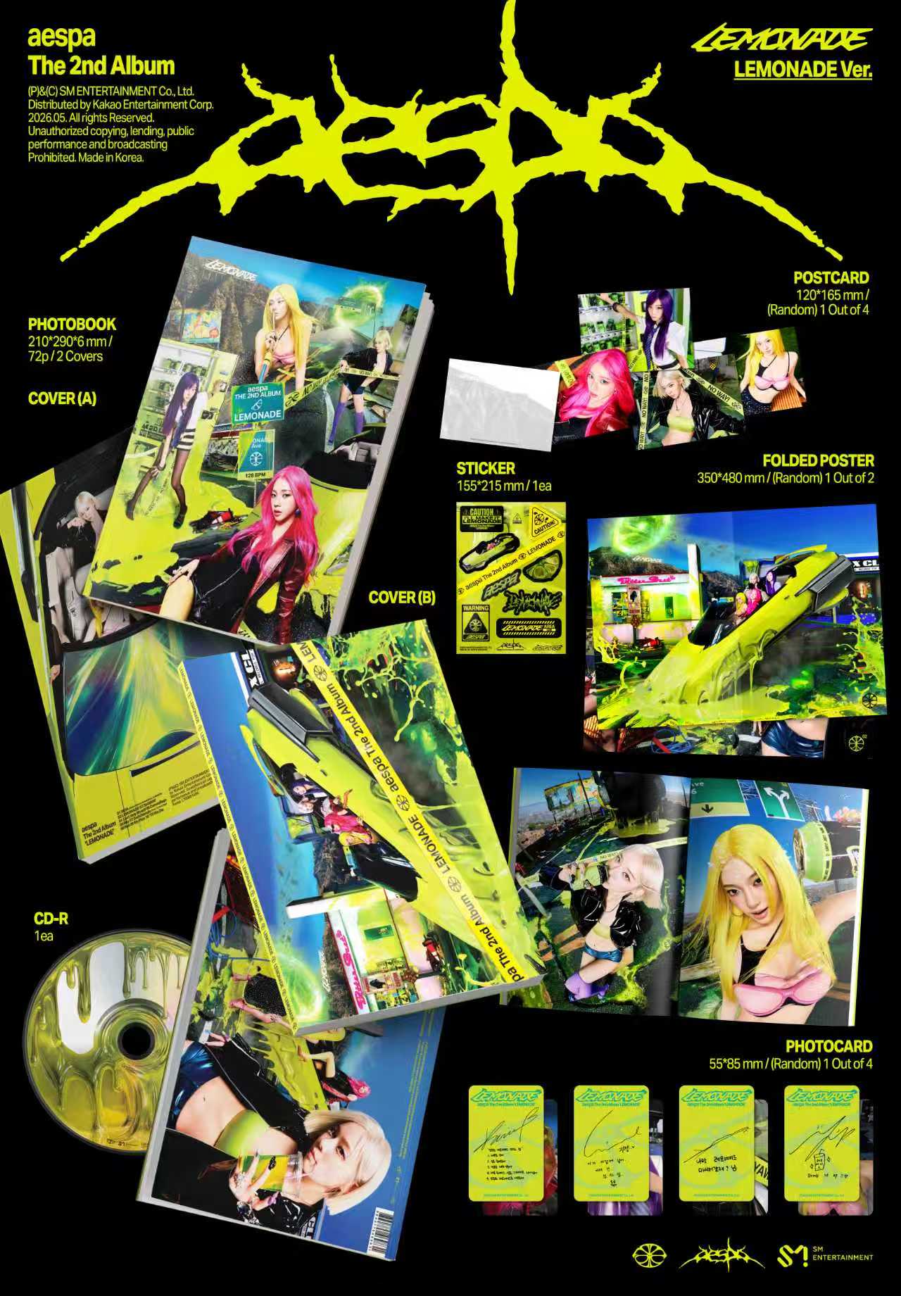 aespa - 2ND FULL ALBUM [LEMONADE] (LEMONADE Ver.)random
