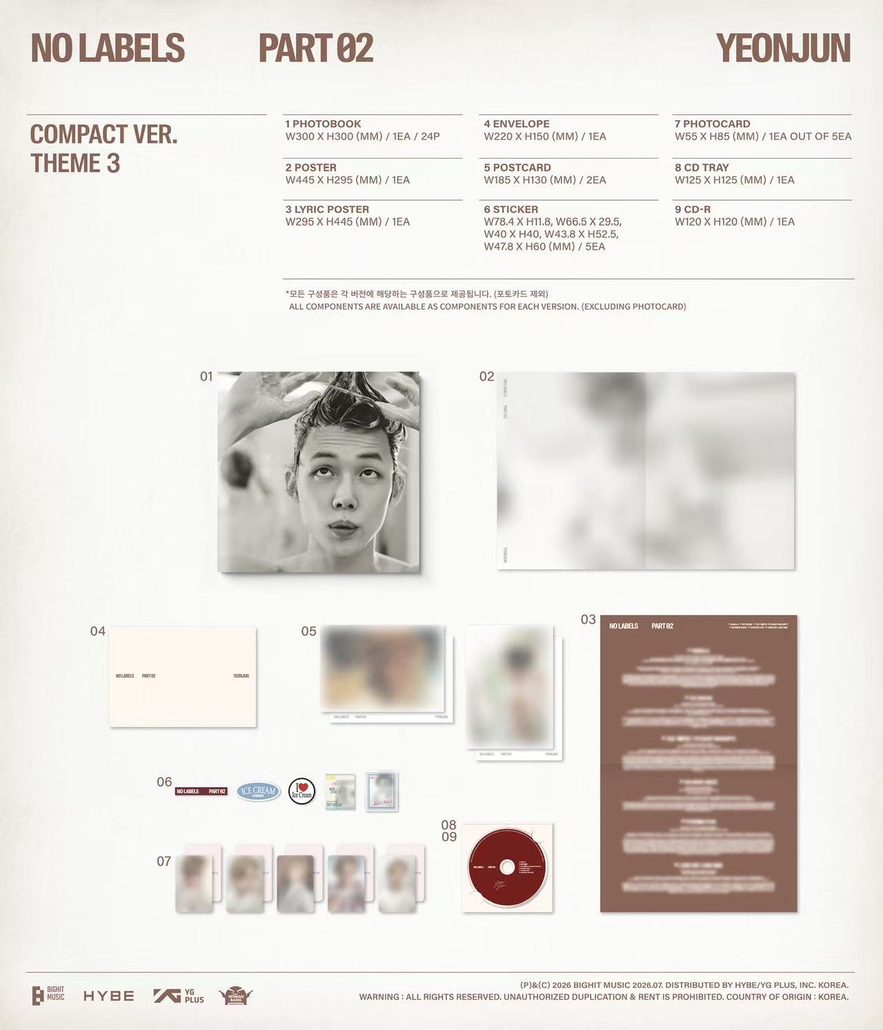YEONJUN - [NO LABELS: PART 02](Compact Ver.)random