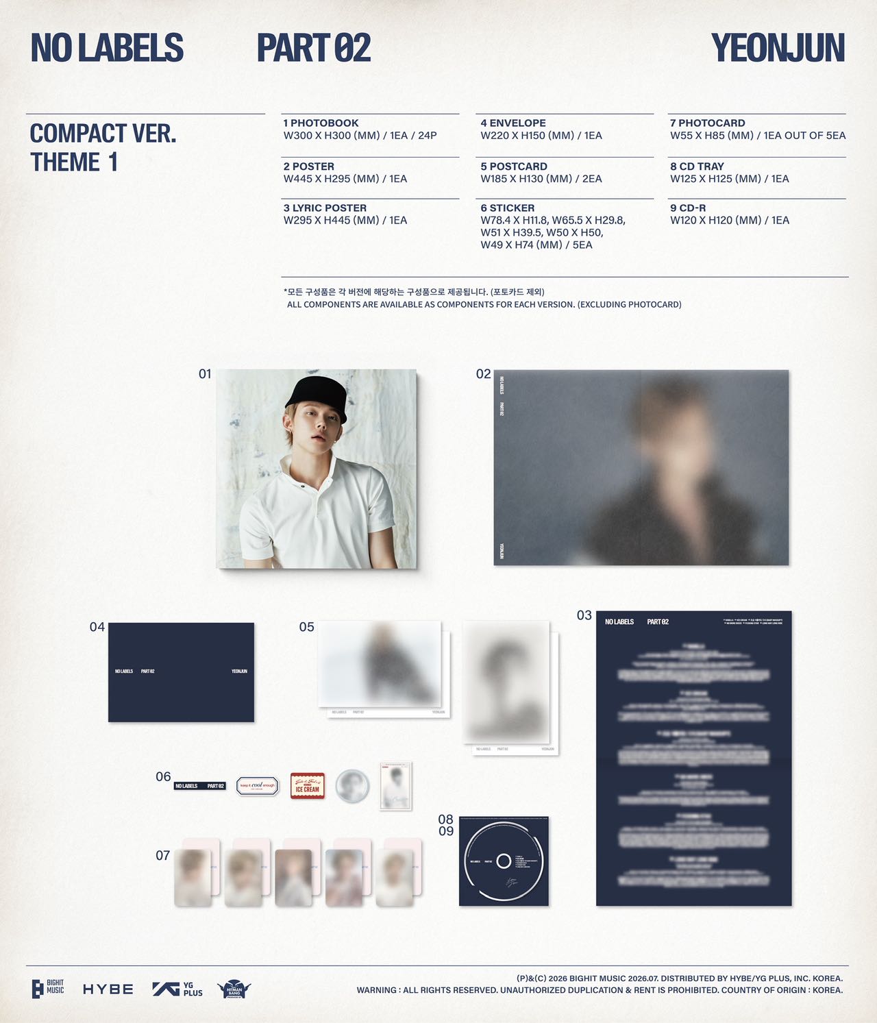 YEONJUN - [NO LABELS: PART 02](Compact Ver.)random