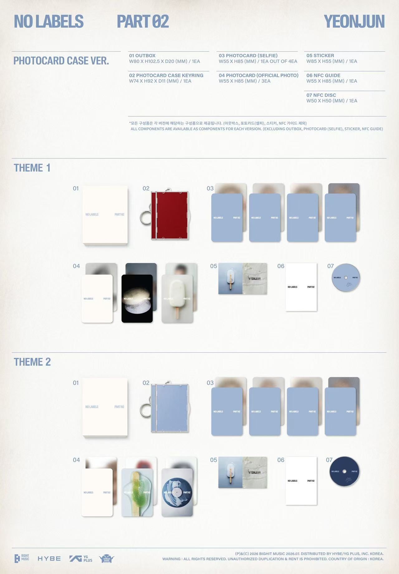 YEONJUN - [NO LABELS: PART 02]  (Photocard Case Ver.)random
