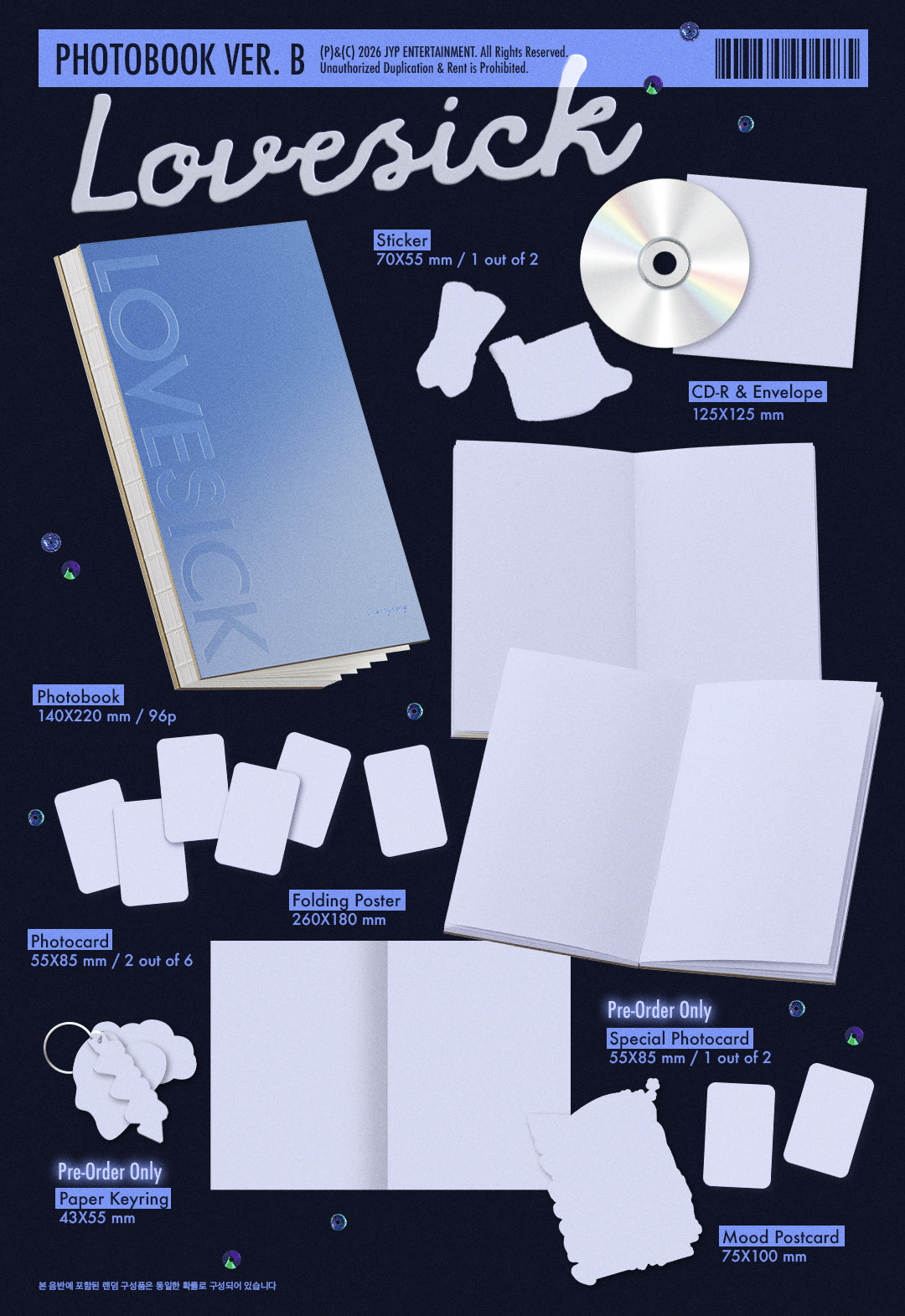 ⏰CHAERYEONG - 1st Mini Album [Lovesick] （Photobook ver.）Random