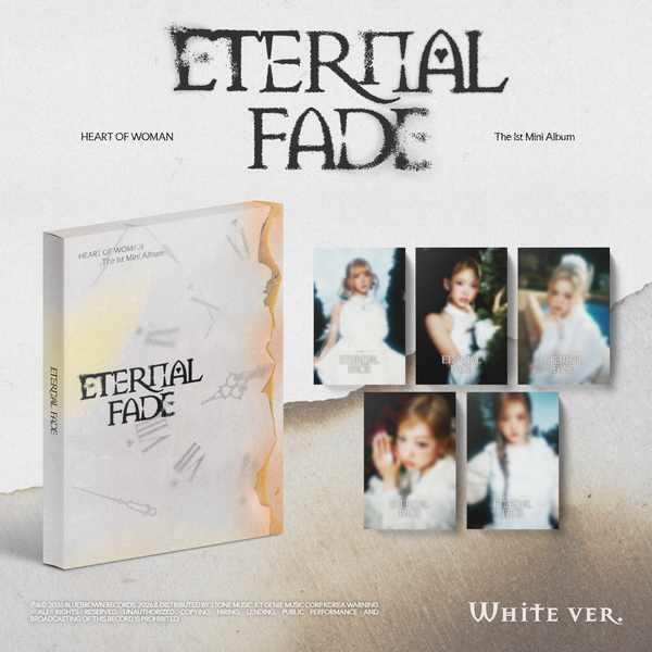 ⏰HEART OF WOMAN - 1st Mini Album [ETERNAL FADE] (White Ver.)