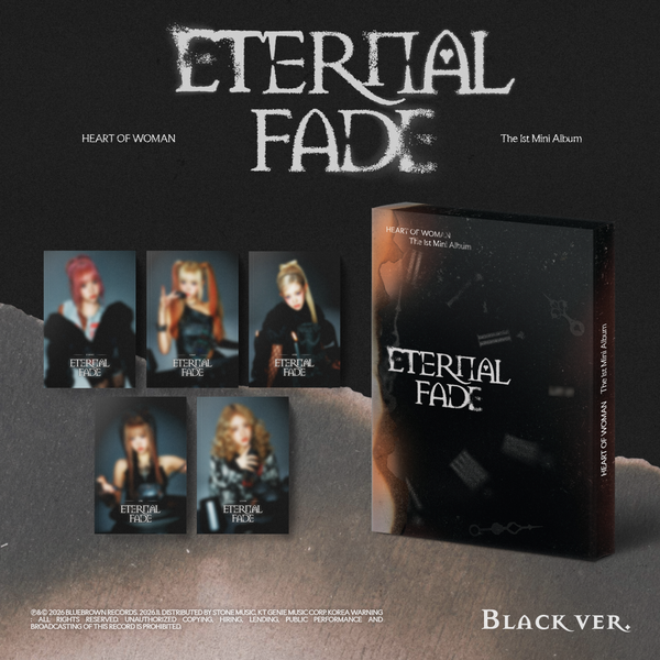 ⏰HEART OF WOMAN - 1st Mini Album [ETERNAL FADE] (Black Ver.)
