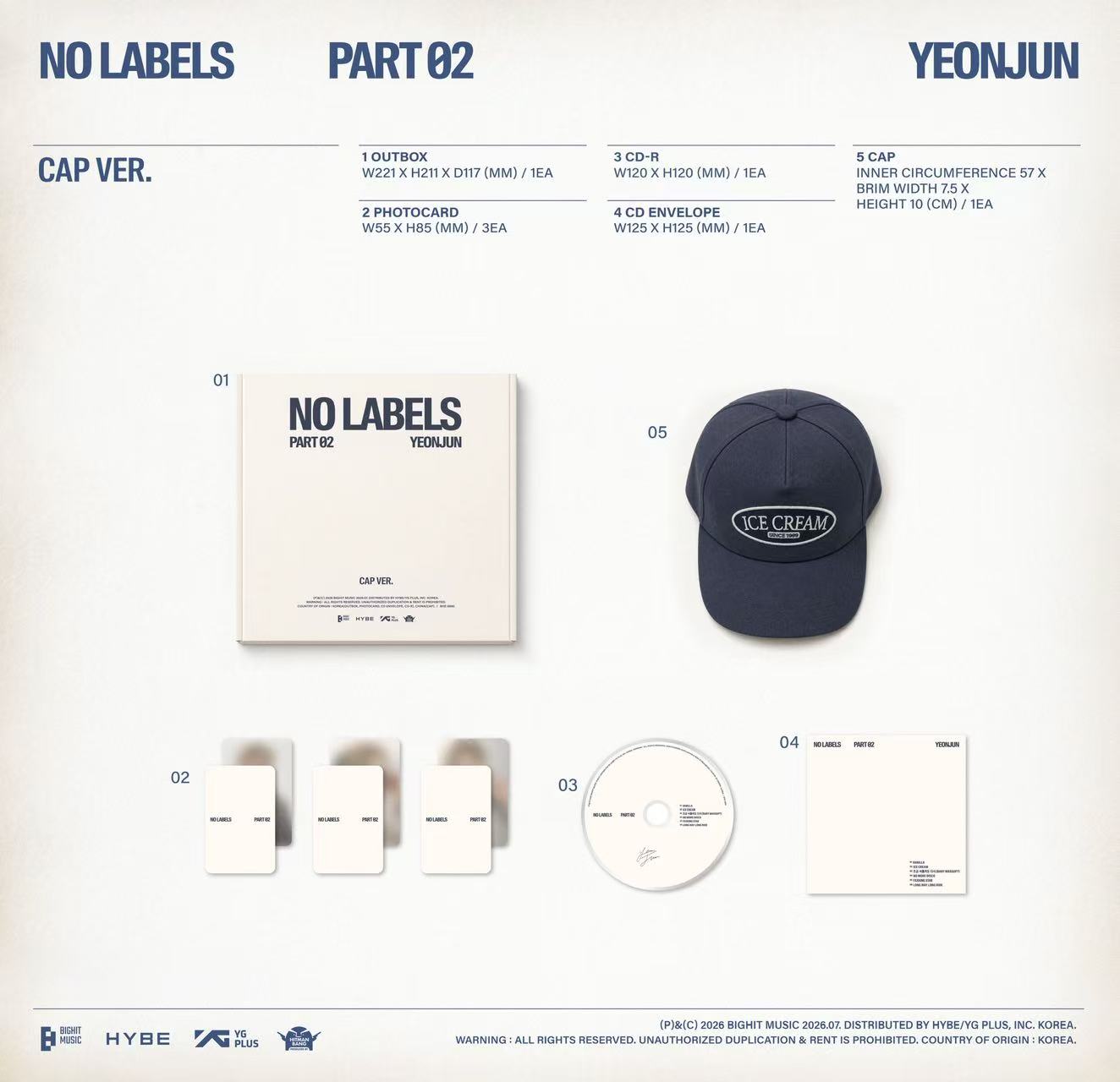 YEONJUN - [NO LABELS: PART 02] (Cap Ver.)