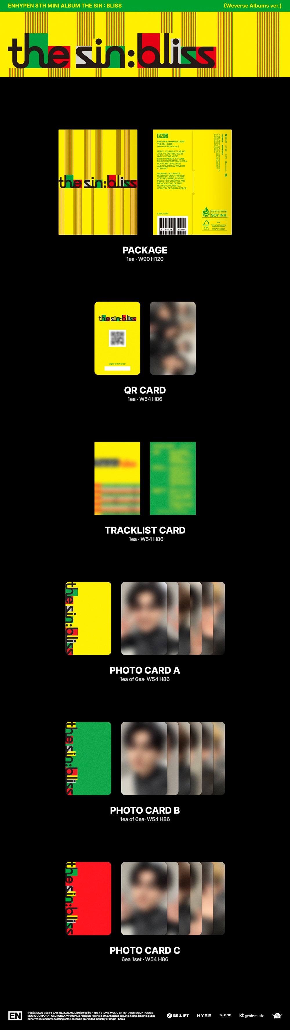 ⏰ENHYPEN - THE SIN : BLISS (Weverse Albums ver.)