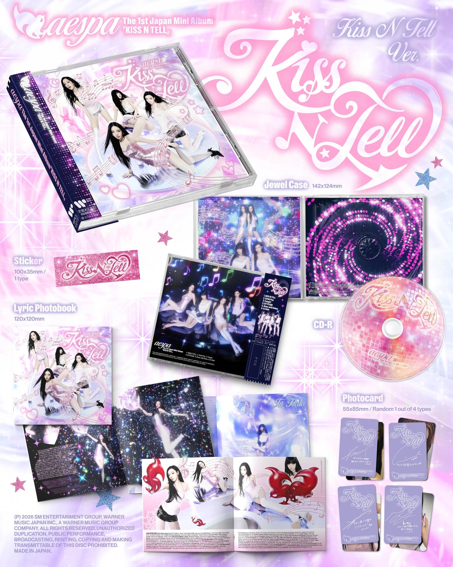 ⏰ aespa - The 1st Japan Mini Album [Kiss N Tell] (KISS N TELL Ver.)