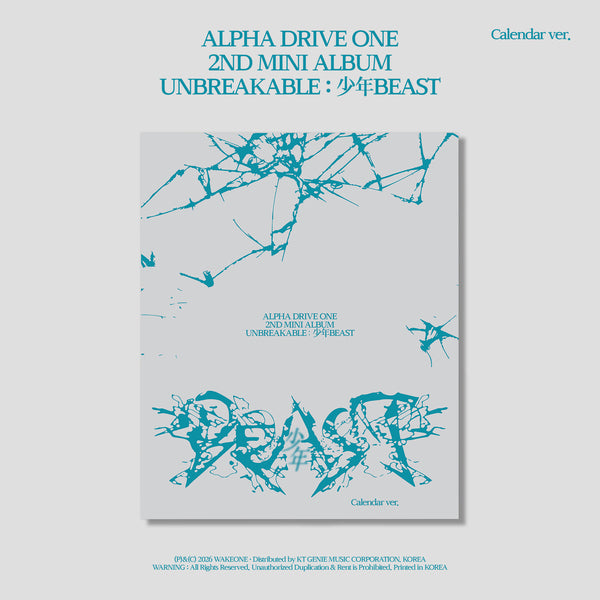 ⏰ ALPHA DRIVE ONE - 2nd Mini Album [UNBREAKABLE : 少年BEAST] (Calendar Ver.)