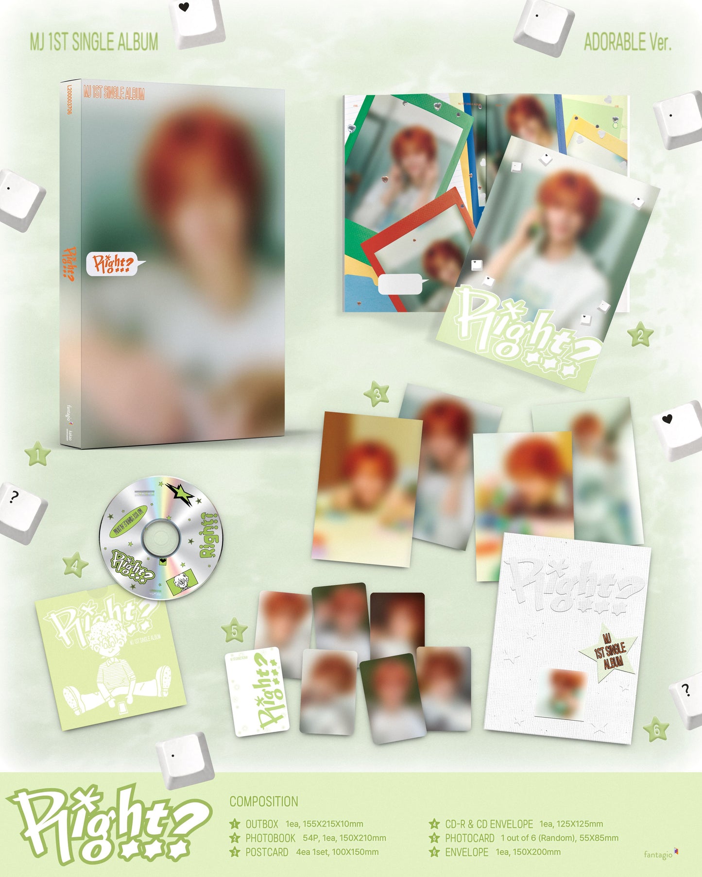 ⏰MJ - SINGLE ALBUM [Right..?] (DORK Ver. / ADORABLE Ver.)random