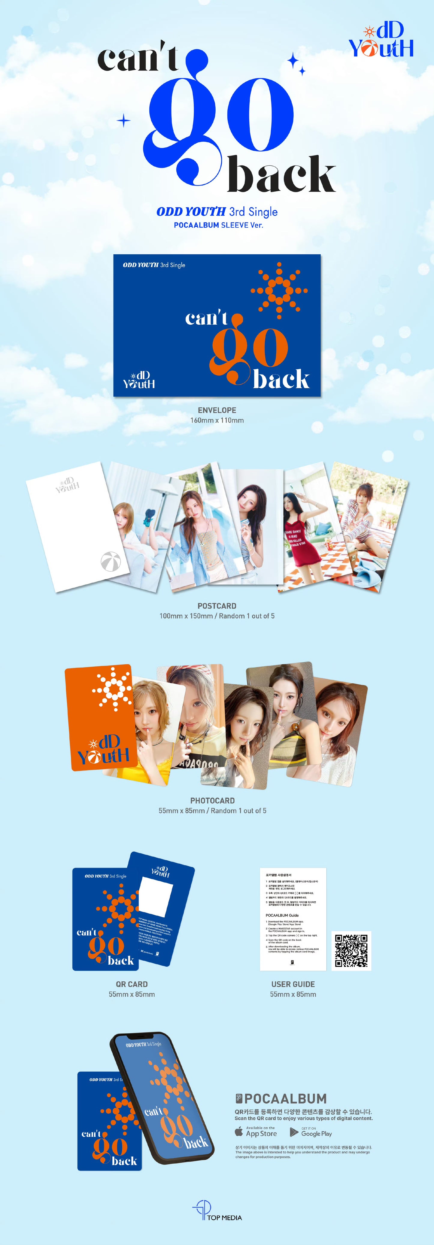 ODD YOUTH - 3rd Single [can't go back] (POCAALBUM SLEEVE Ver.)