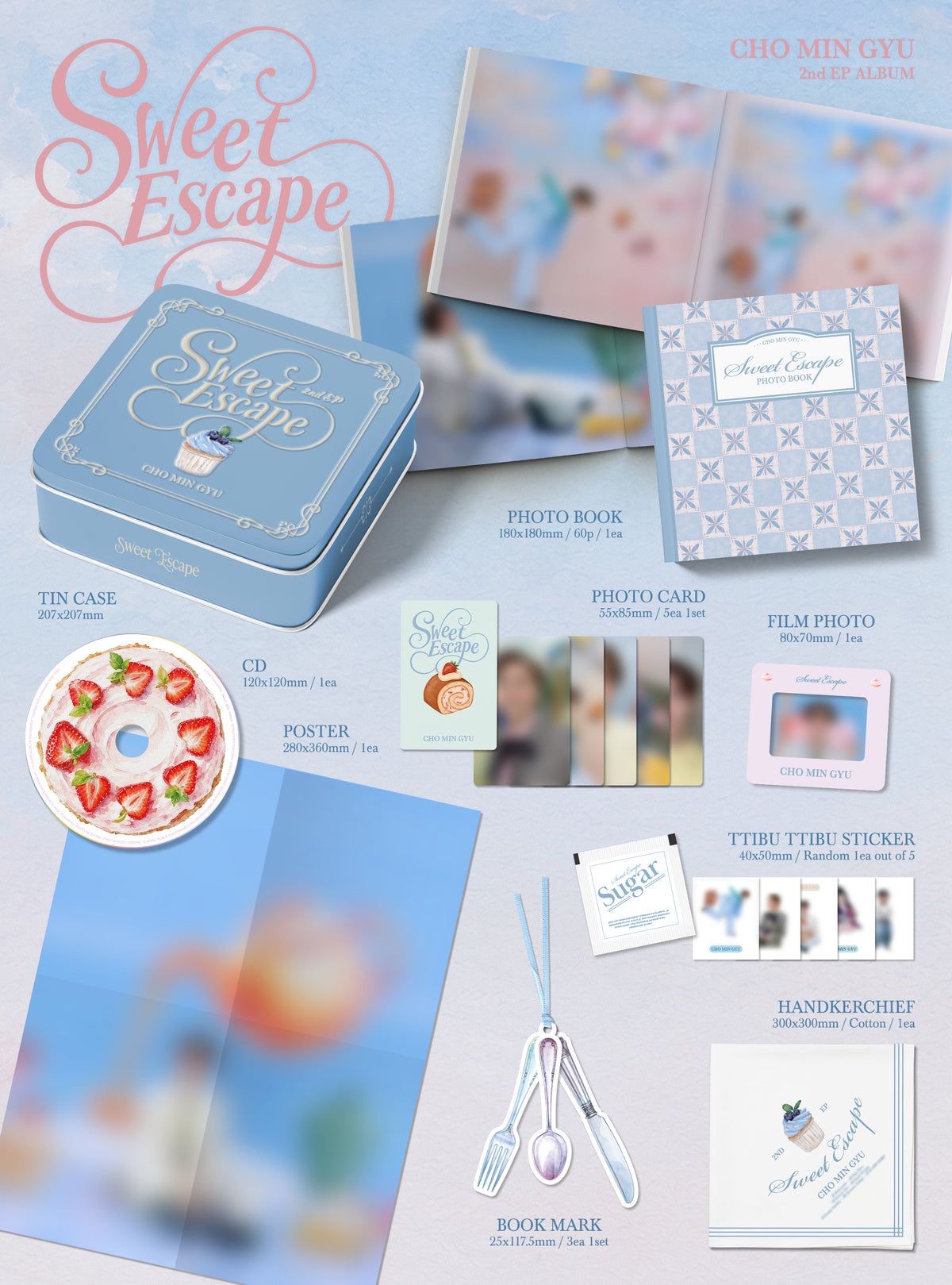 CHO MIN GYU - 2nd EP [Sweet Escape] (Tin Case Ver.)