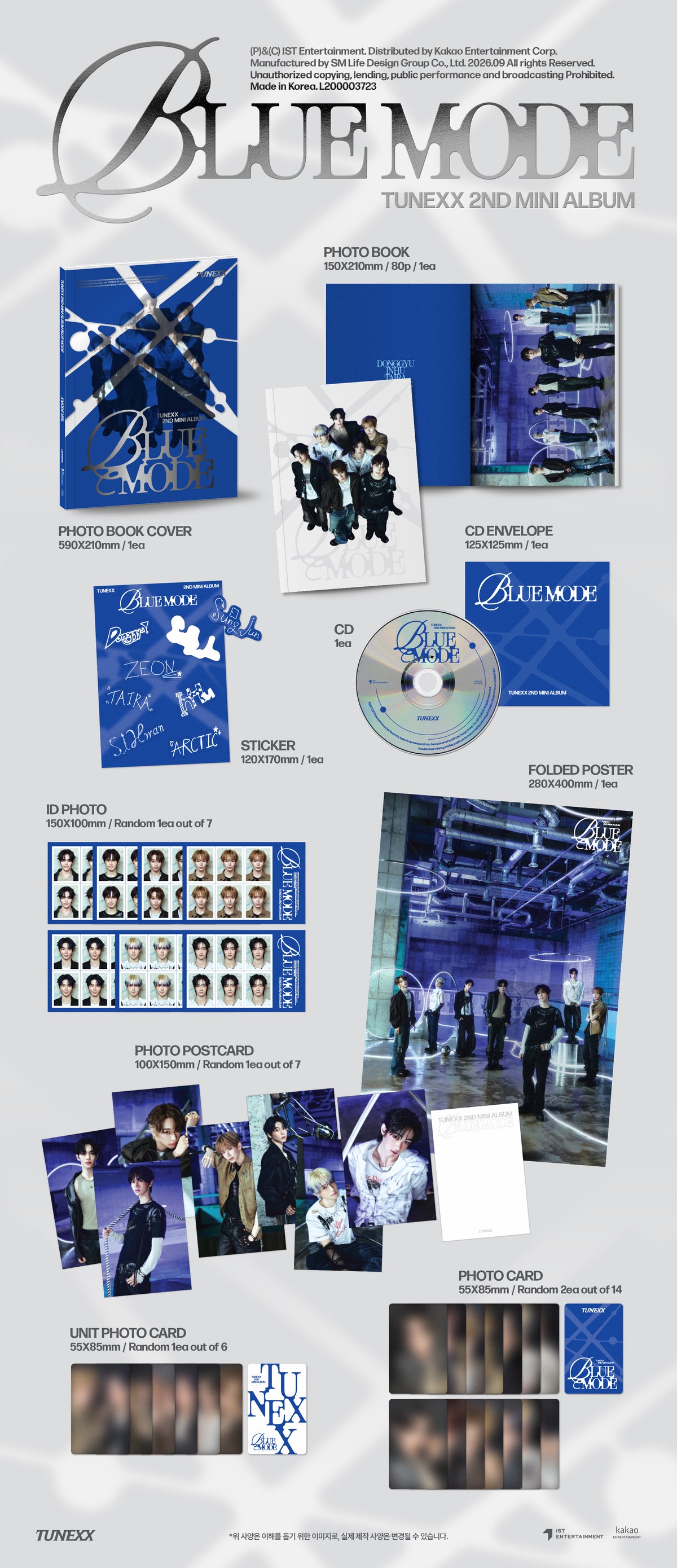 TUNEXX - 2ND MINI ALBUM [BLUE MODE] (B MODE ver./ X MODE ver.)