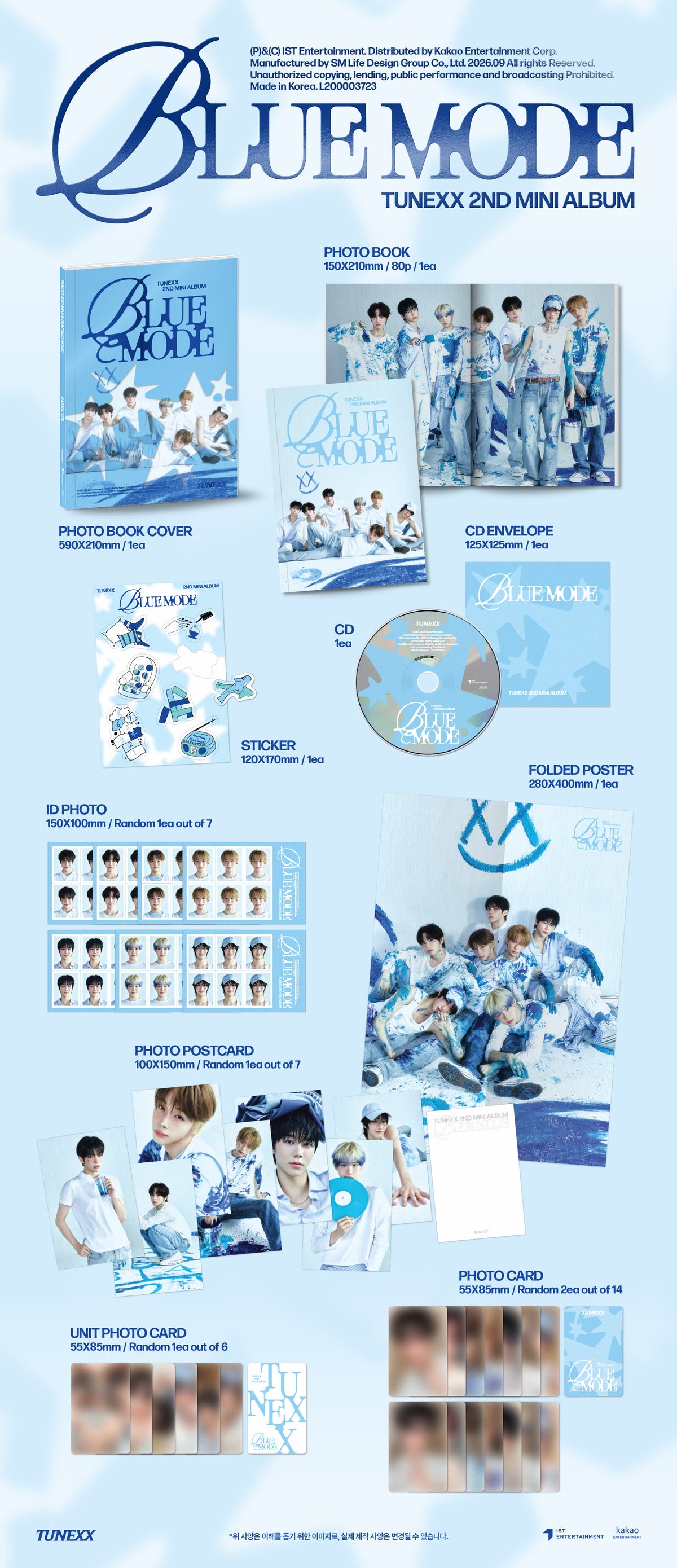 TUNEXX - 2ND MINI ALBUM [BLUE MODE] (B MODE ver./ X MODE ver.)