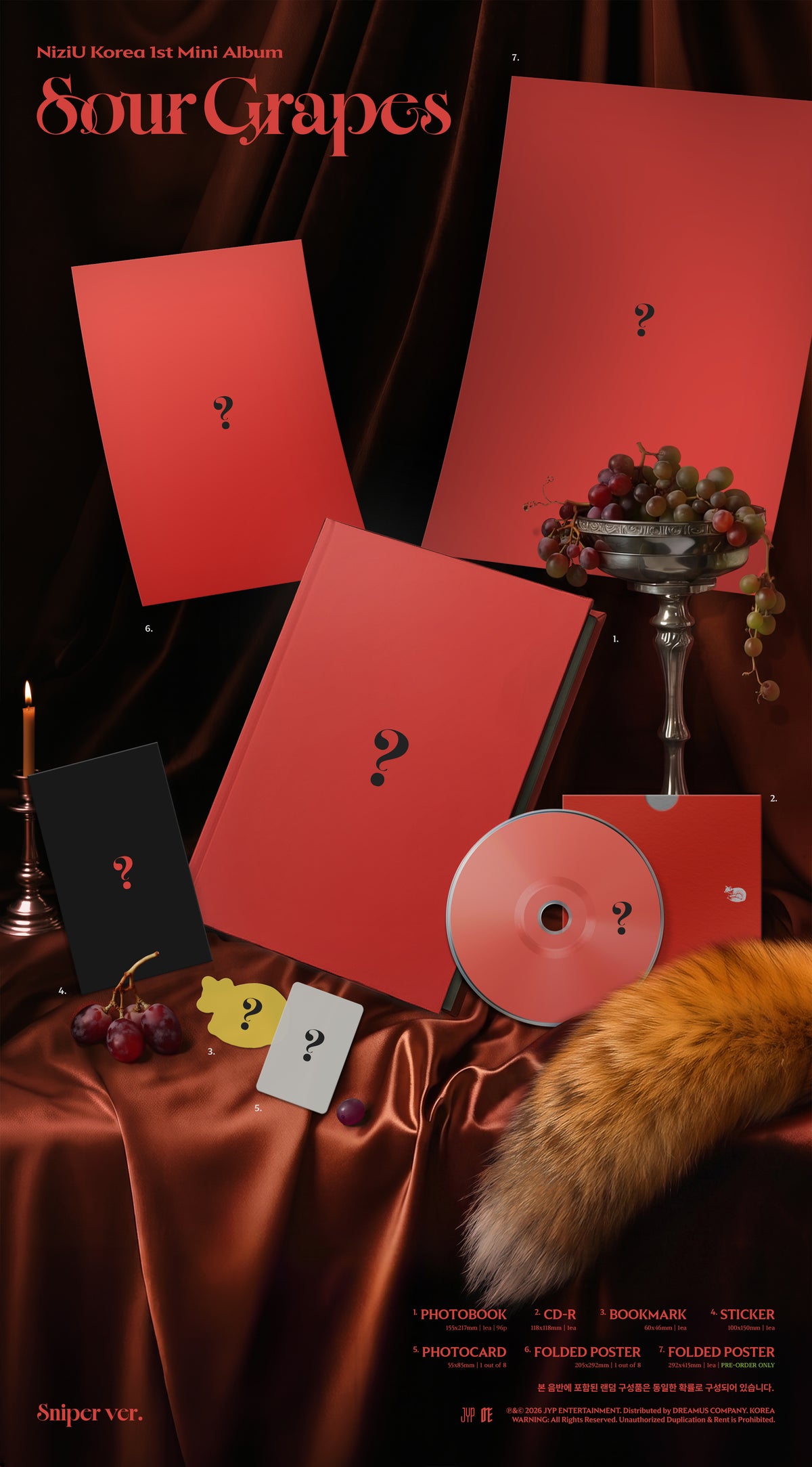 ⏰NiziU - 1st Mini Album [Sour Grapes] (Sniper Ver. / Sour Grapes Ver.)random