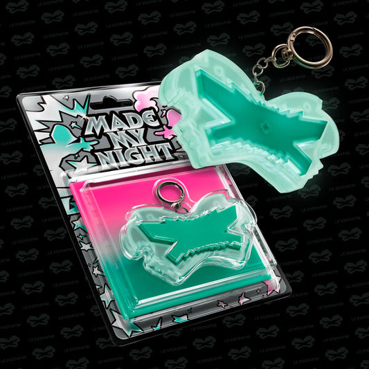 ⏰LE SSERAFIM - 2nd Single Album [Made My Night] (Glow Clicker Keychain (Mint ver.))