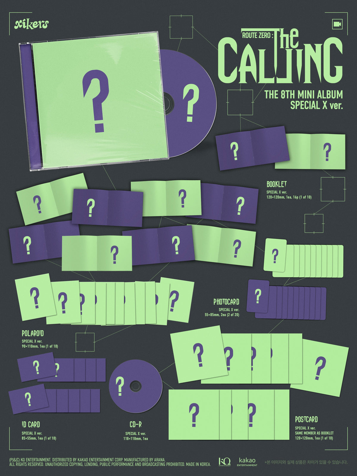 ⏰xikers - 8TH MINI ALBUM [ROUTE ZERO : The CALLING] (SPECIAL X ver.)